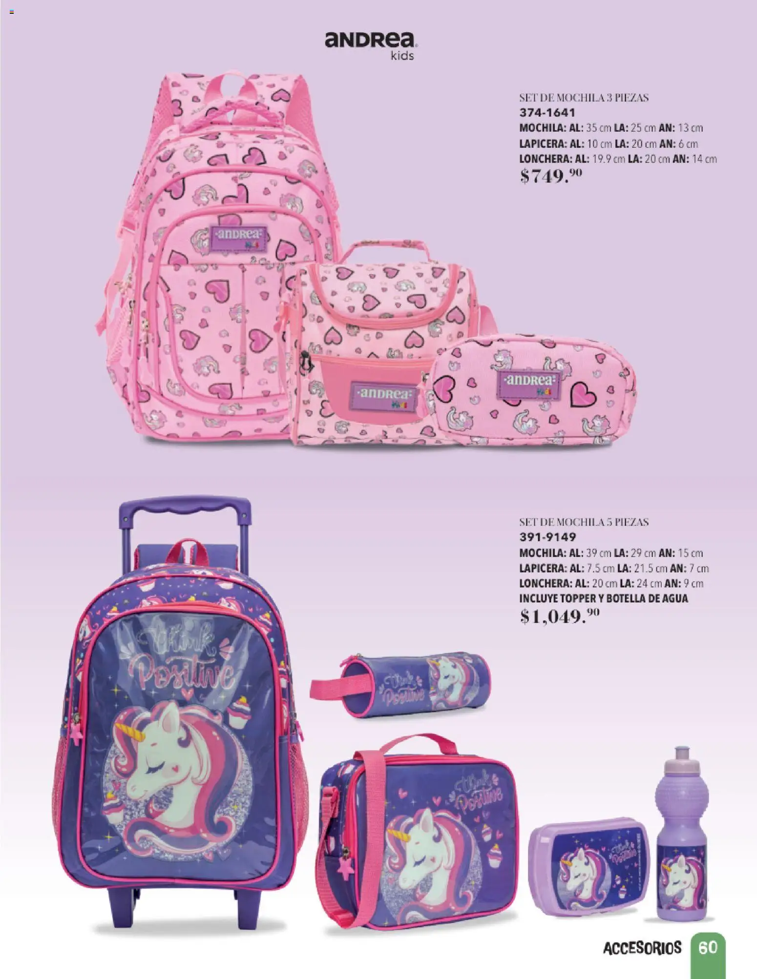 Nuevas ofertas de Andrea válidas en toda la República Mexicana desde el 24/05/2026. ¡Encuentra las mejores ofertas en Andrea catálogo Accesorios para todos! | Página: 60 | Productos: Agua, Mochila, Botella