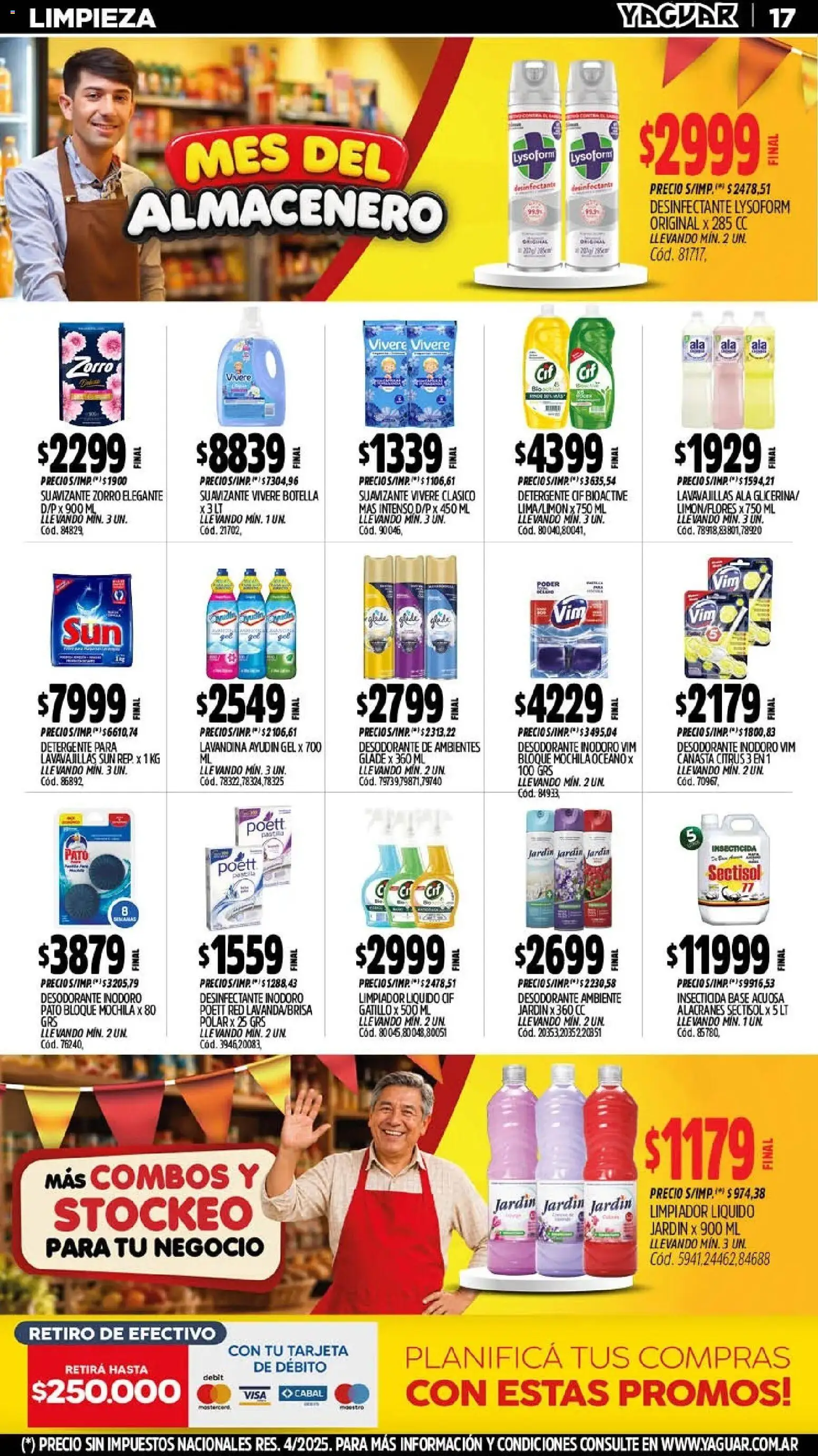 Yaguar - Oferta Semanal Santa Fé │ válido desde el 21/09/2026 | Página: 18 | Productos: Detergente para lavavajillas, Desodorante, Limpiador, Canasta