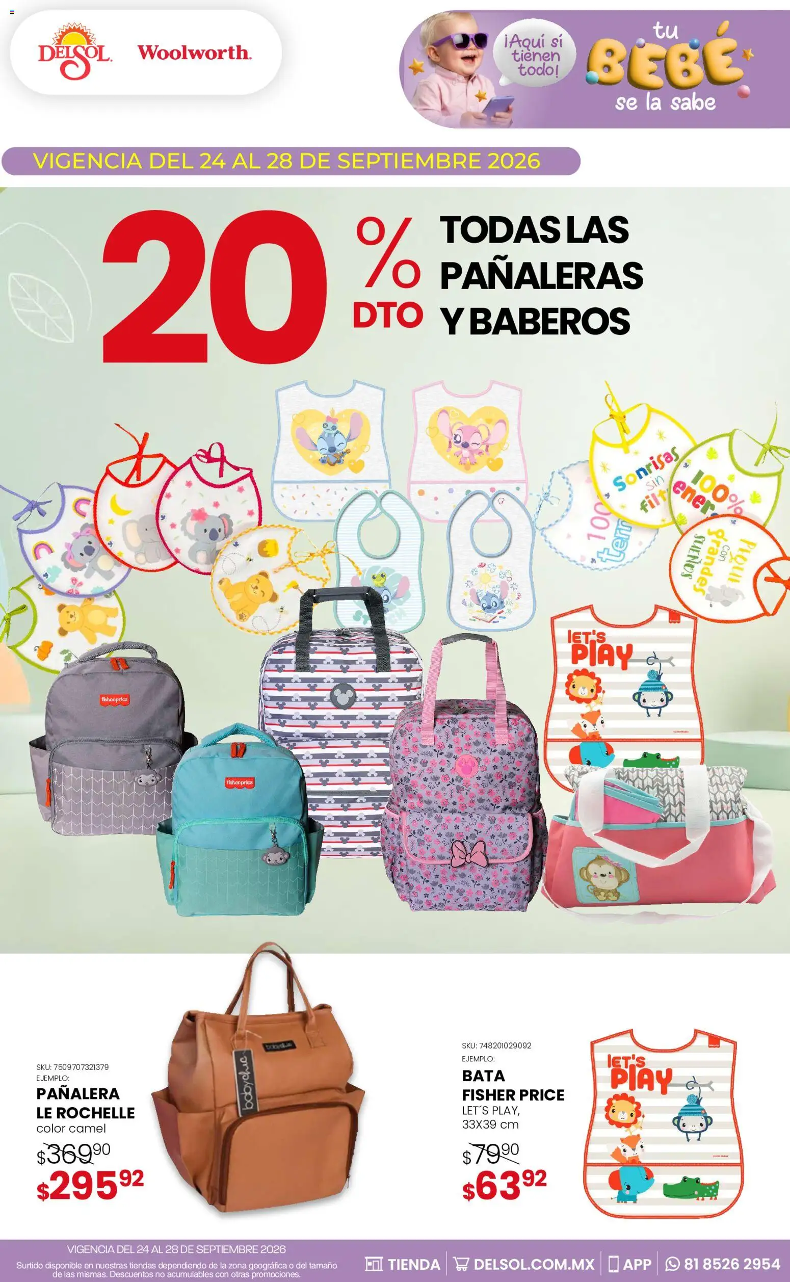 Nuevas ofertas de Del Sol y Woolworth válidas en toda la República Mexicana desde el 24/09/2026. ¡Encuentra las mejores ofertas en Del Sol y Woolworth catálogo! | Página: 15 | Productos: Bata