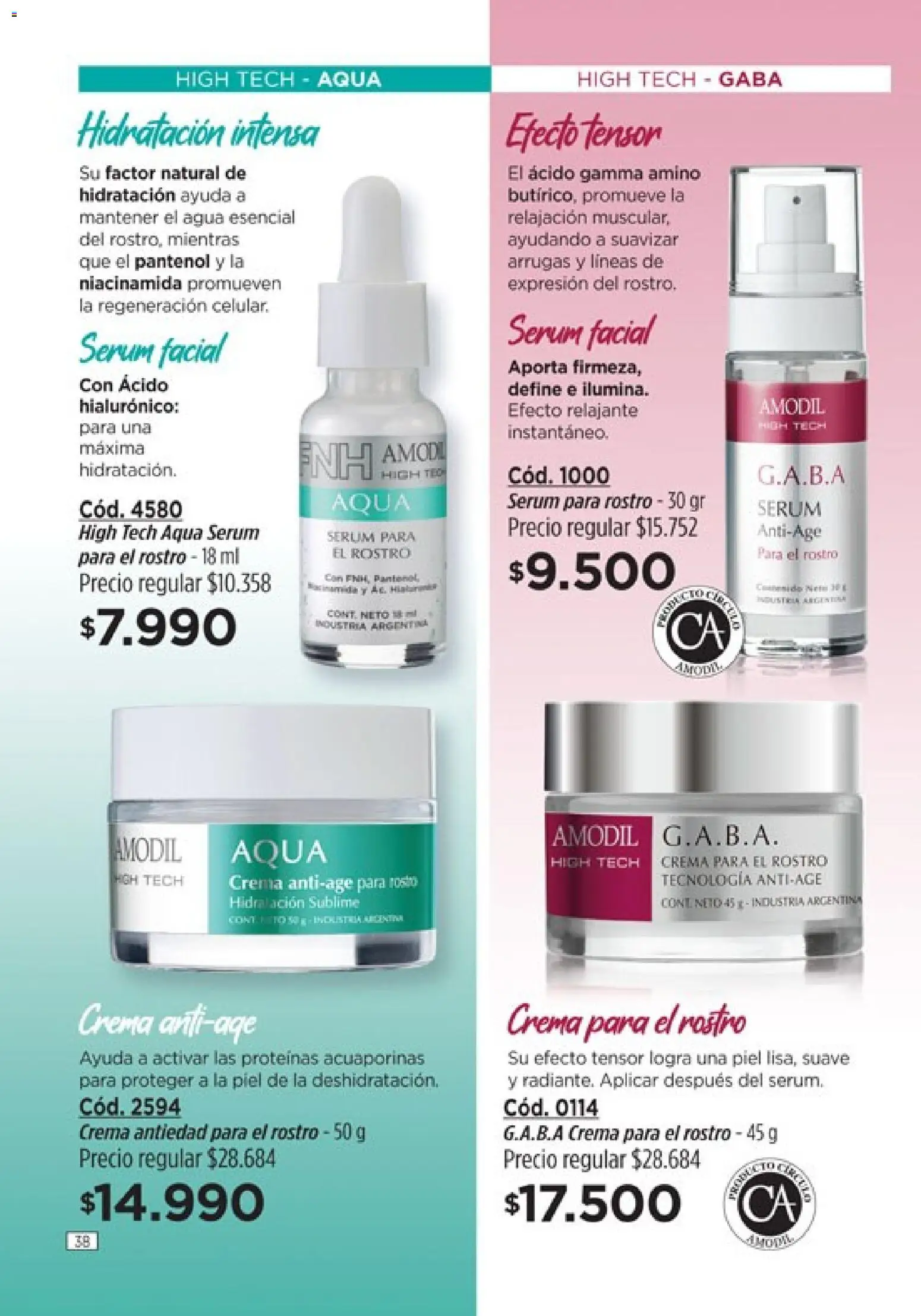 Catálogo Amodil Campaña 4 │ válido desde el 01/03/2026 | Página: 38 | Productos: Serum, Agua, Té, Crema