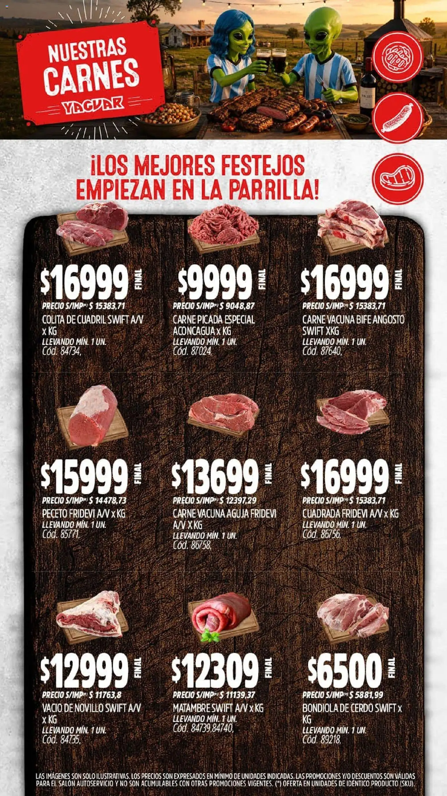 Yaguar - Oferta Semanal General Roca │ válido desde el 06/07/2026 | Página: 7 | Productos: Parrilla, Cerdo