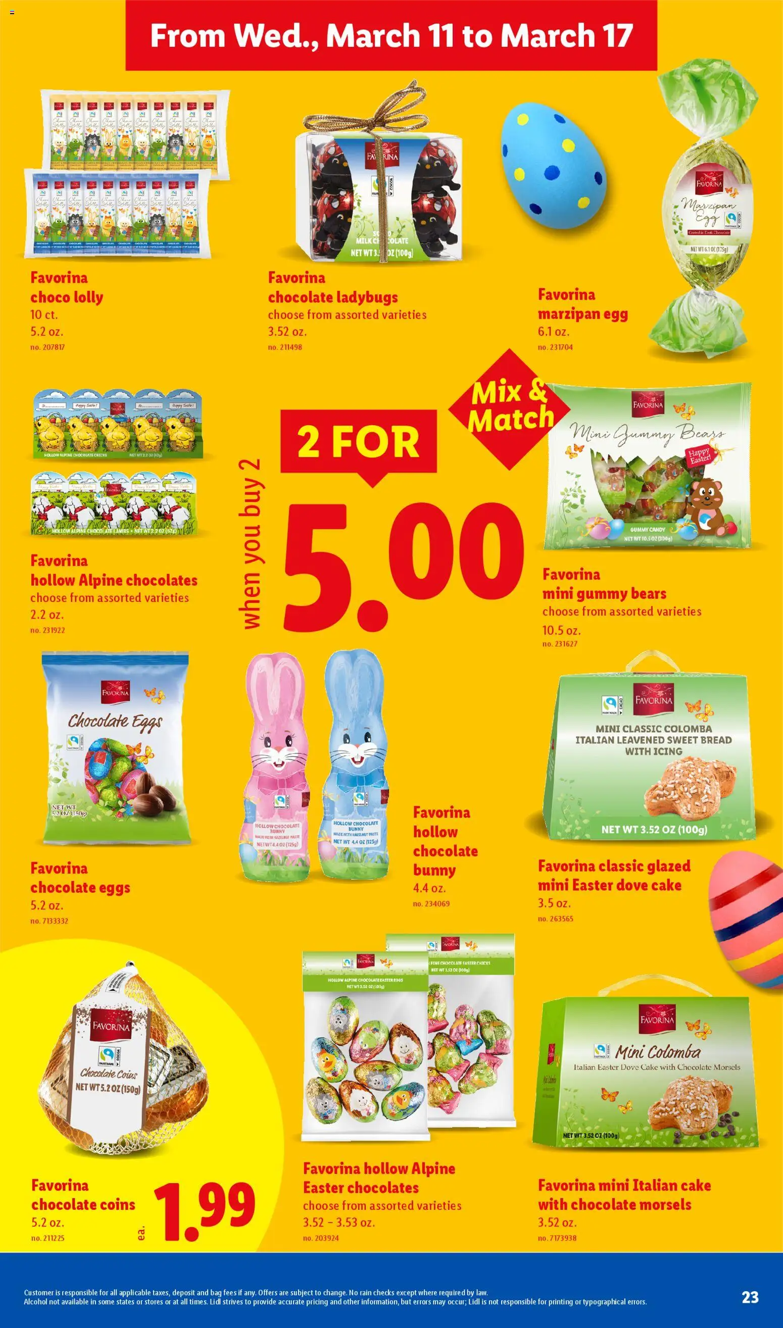 Lidl Weekly Ad - valid from 11.03.2026 | Page: 23 | Products: Milk, Eggs, Bread, Chocolate