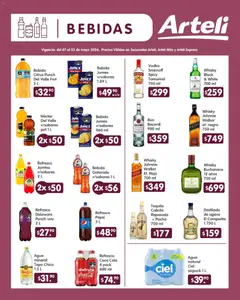 Vista previa de Arteli folleto Quincenal, nuevo folleto de la tienda, válido en México a partir del 07.05.2026 | Página: 6 | Productos: Agua, Piña, Tequila, Vodka