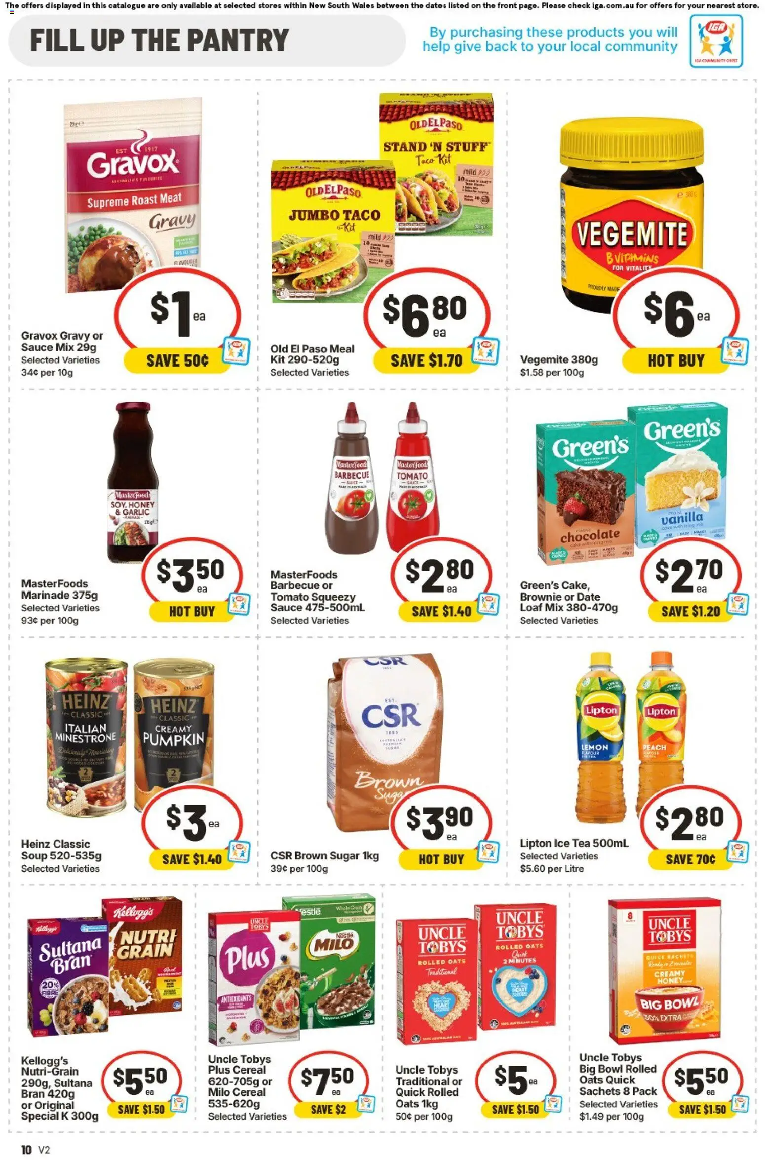 IGA catalogue - valid from 03.06.2026 | Page: 10 | Products: Chocolate, Tea, Sugar, Garlic