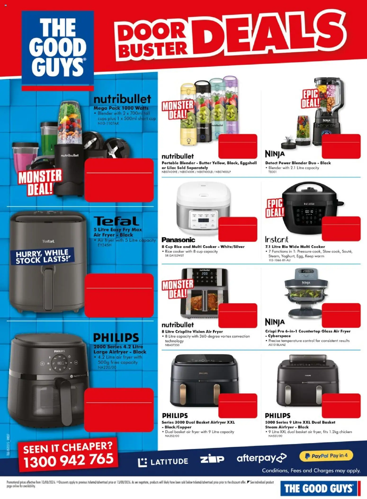 The Good Guys catalogue - valid from 13/08/2026 | Page: 11 | Products: Cups, Door, Chicken, Portable