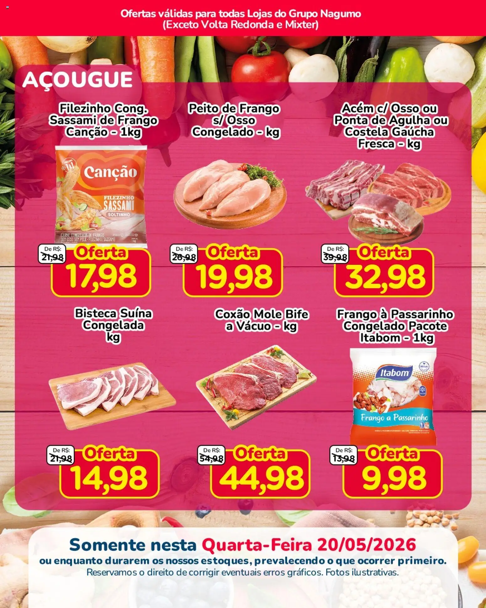 Nagumo Folheto - válido de 20.05.2026 | Página: 6 | Produtos: Acém, Carne, Frango, Peito de frango