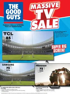 Preview of The Good Guys Massive TV Sale - valid from 15/10/2026