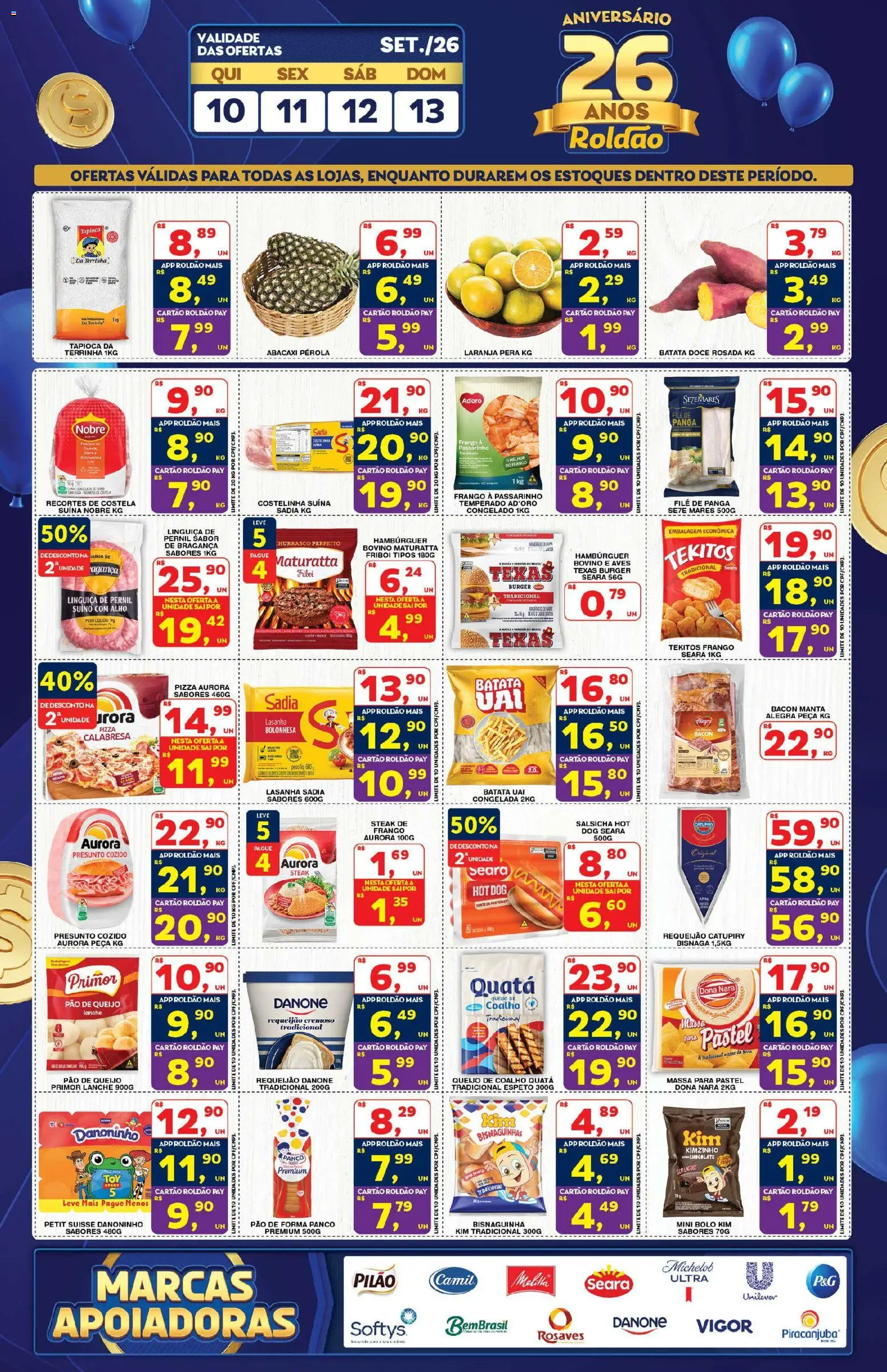 Roldão Folheto - válido de 09/09/2026 | Página: 2 | Produtos: Pera, Salsicha, Catupiry, Doce