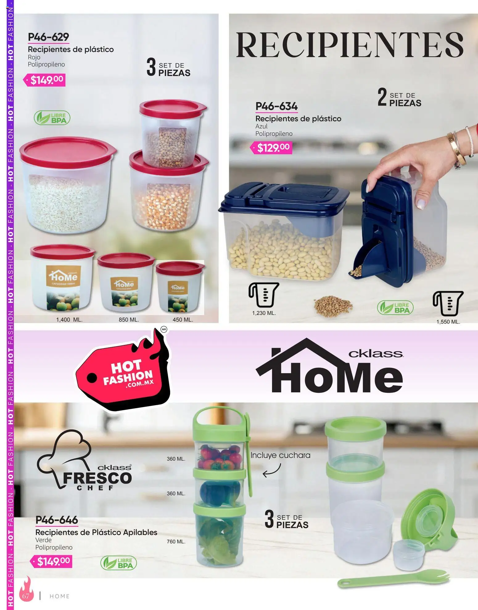 Nuevas ofertas de Cklass válidas en toda la República Mexicana desde el 03/08/2026. ¡Encuentra las mejores ofertas en Cklass catálogo Hot Fashion Ropa! | Página: 68 | Productos: Cuchara