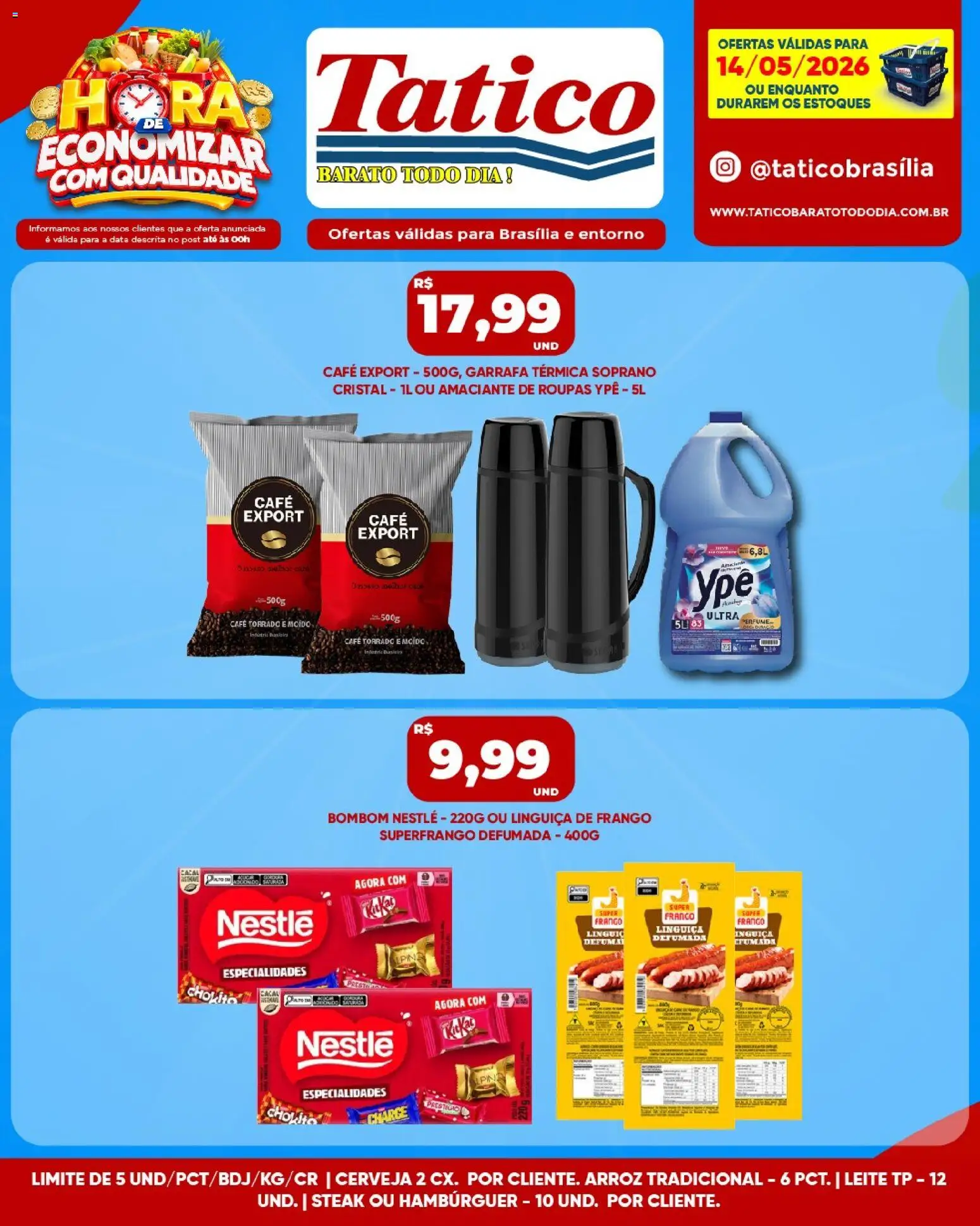 Tatico Folheto - válido de 15.05.2026 | Página: 32 | Produtos: Amaciante de roupas, Linguiça, Cerveja, Frango