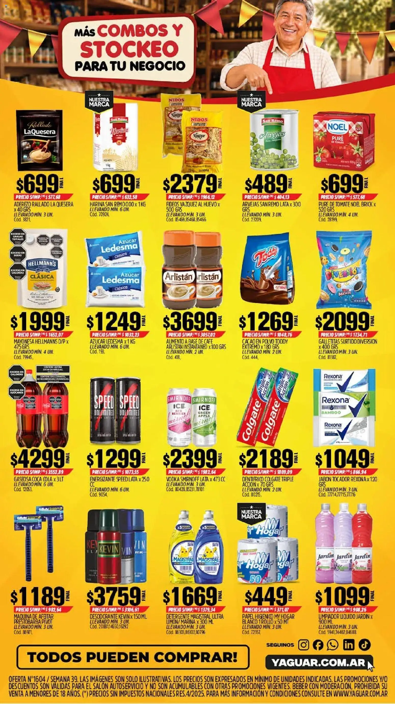 Yaguar - Oferta Semanal Jujuy │ válido desde el 21/09/2026 | Página: 2 | Productos: Vodka, Papel higiénico, Galletitas, Tomate