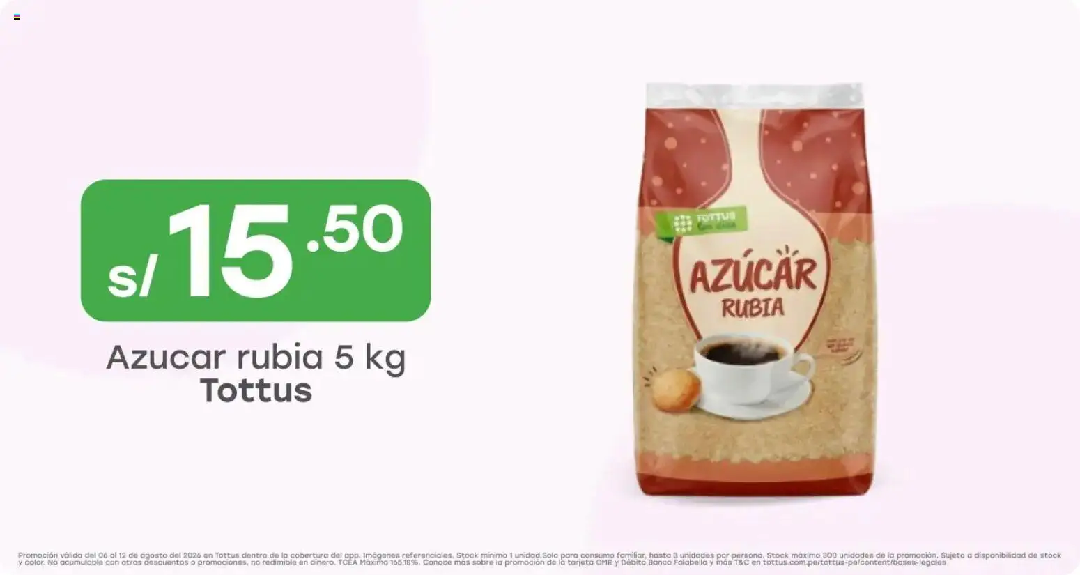 Catálogo Tottus válido desde 06/08/2026 | Página: 4 | Productos: Azúcar
