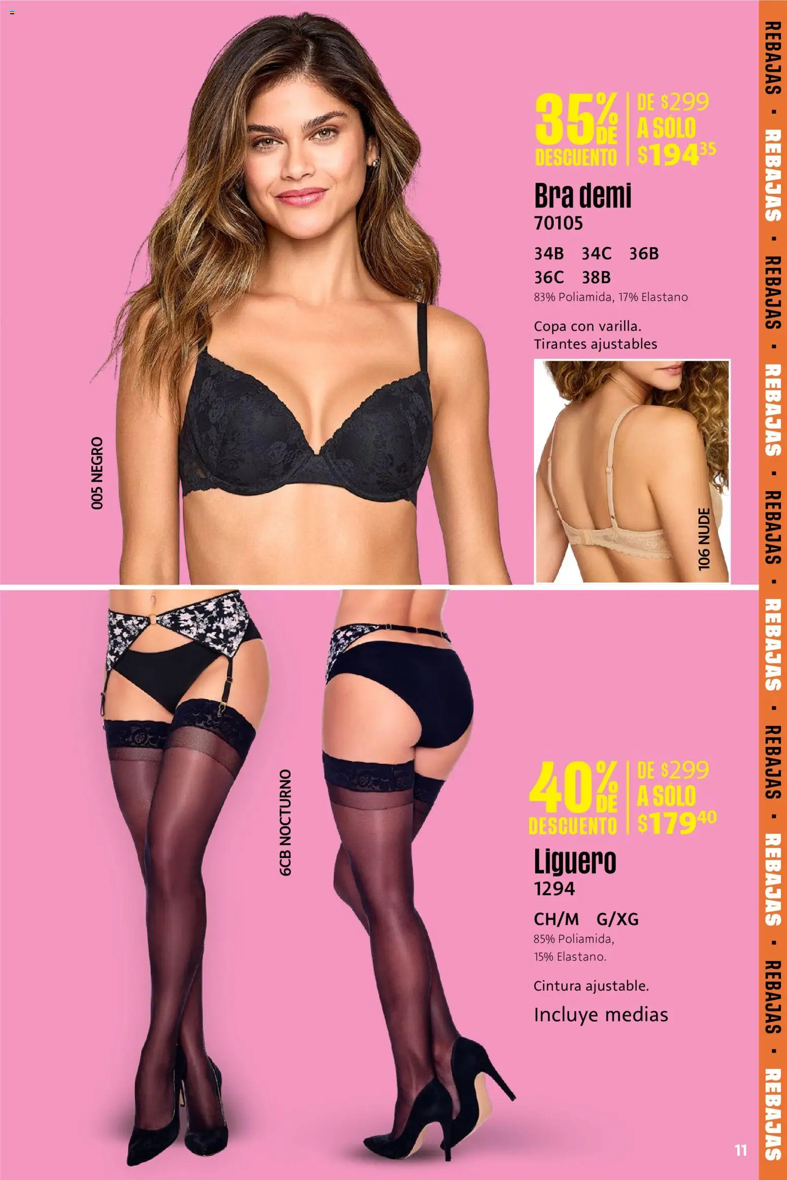 Nuevas ofertas de Ilusión válidas en toda la República Mexicana desde el 01.06.2026. ¡Encuentra las mejores ofertas en Ilusión catálogo Rebajas de Verano! | Página: 11 | Productos: Tirantes, Liguero