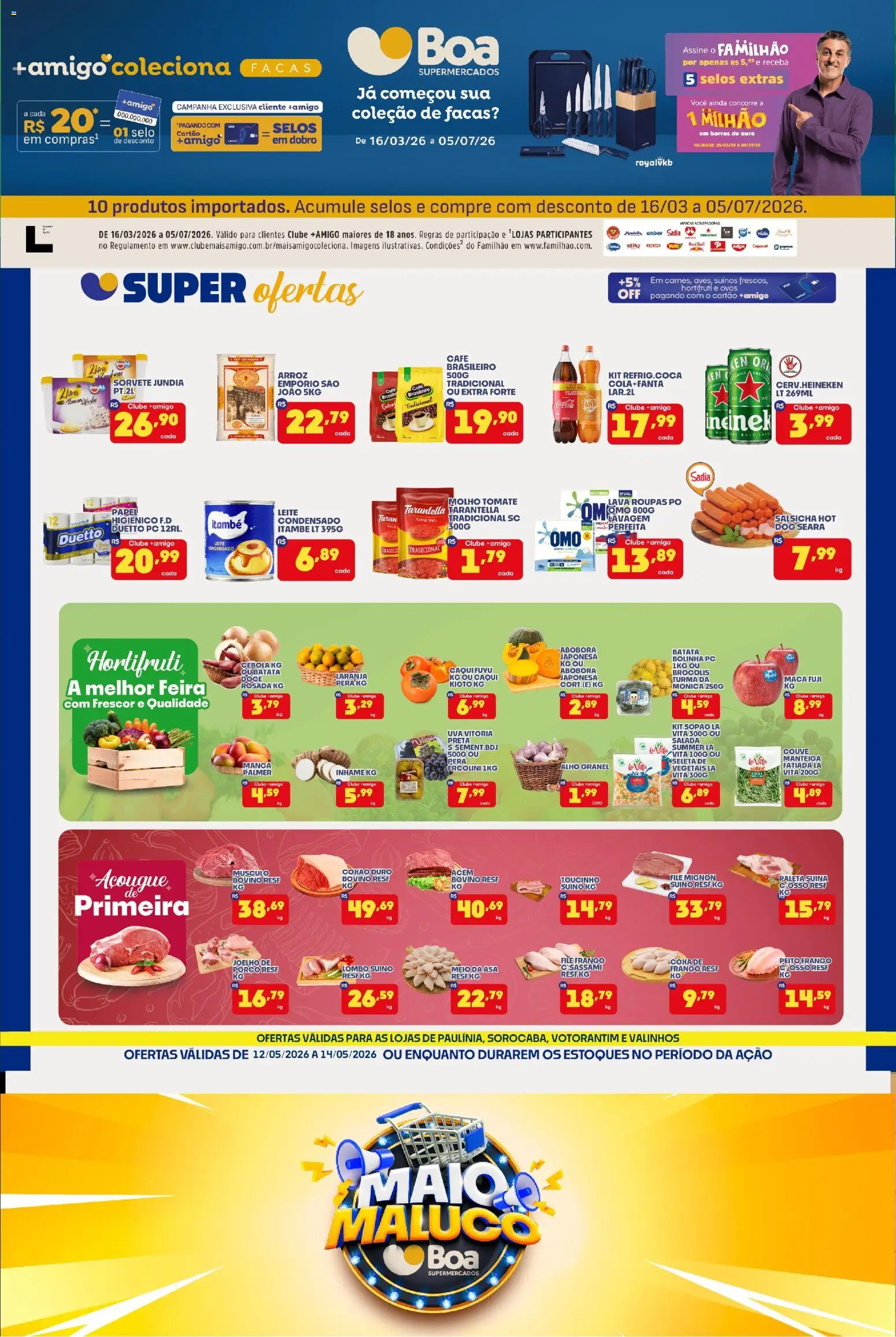 Boa Supermercados Folheto - válido de 12.05.2026 | Página: 1 | Produtos: Pera, Fanta, Acém, Frango