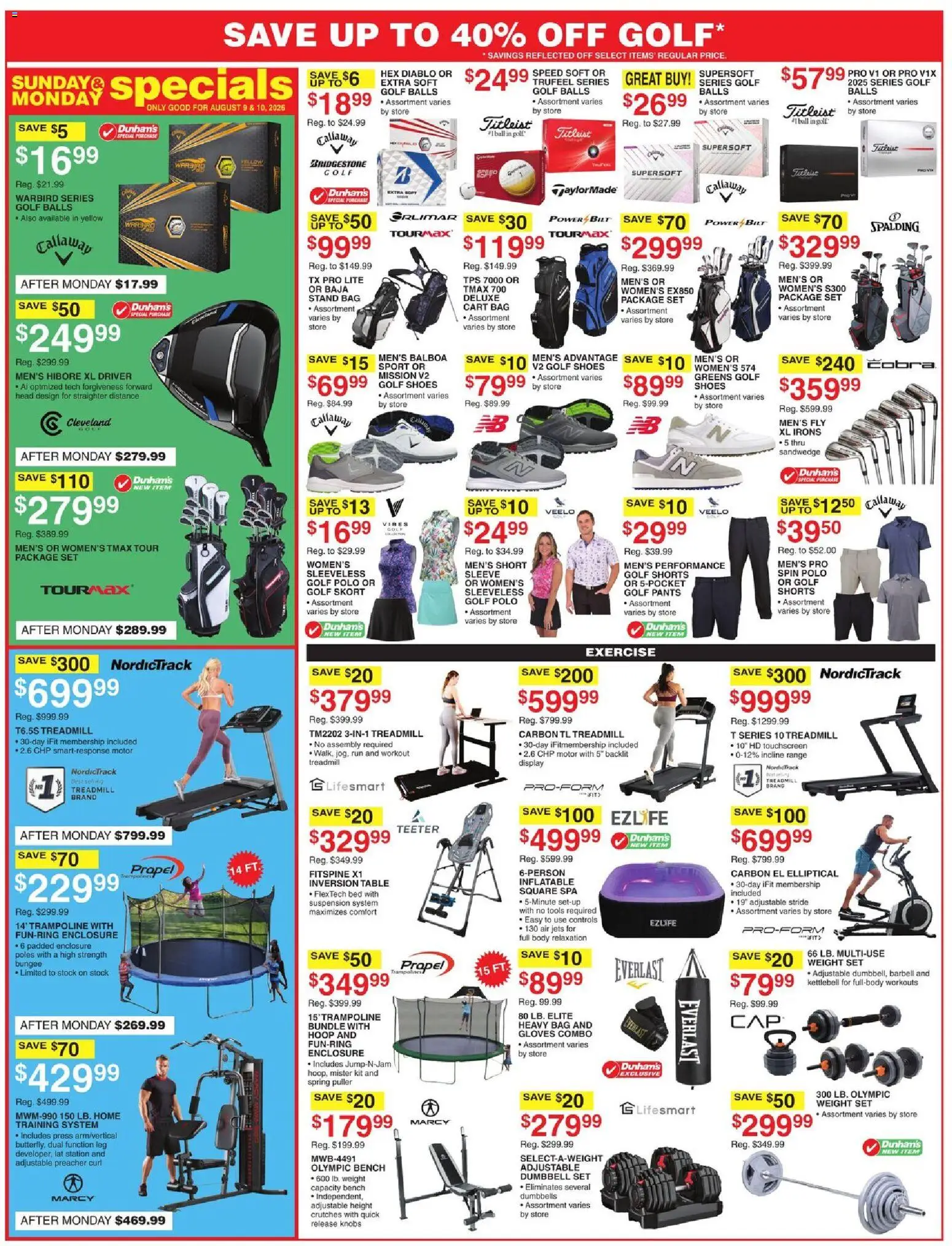 Dunham's Sports Weekly Ad - valid from 08/07/2026 | Page: 9 | Products: Press, Bed, Table, Pants
