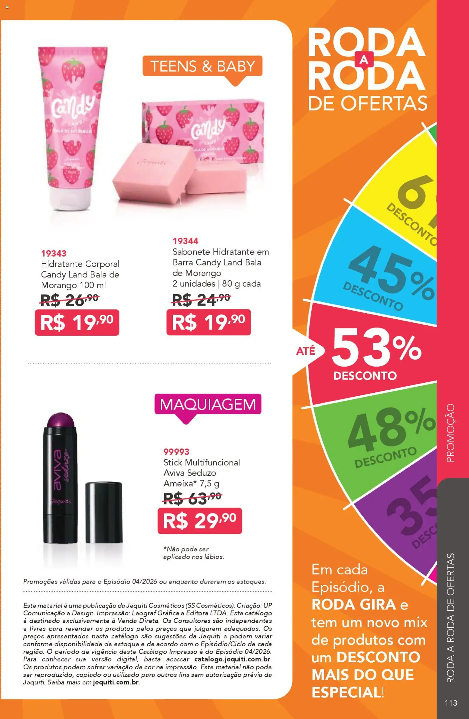 Jequiti Folheto - válido de 06.03.2026 | Página: 113 | Produtos: Maquiagem, Hidratante corporal, Multifuncional, Sabonete