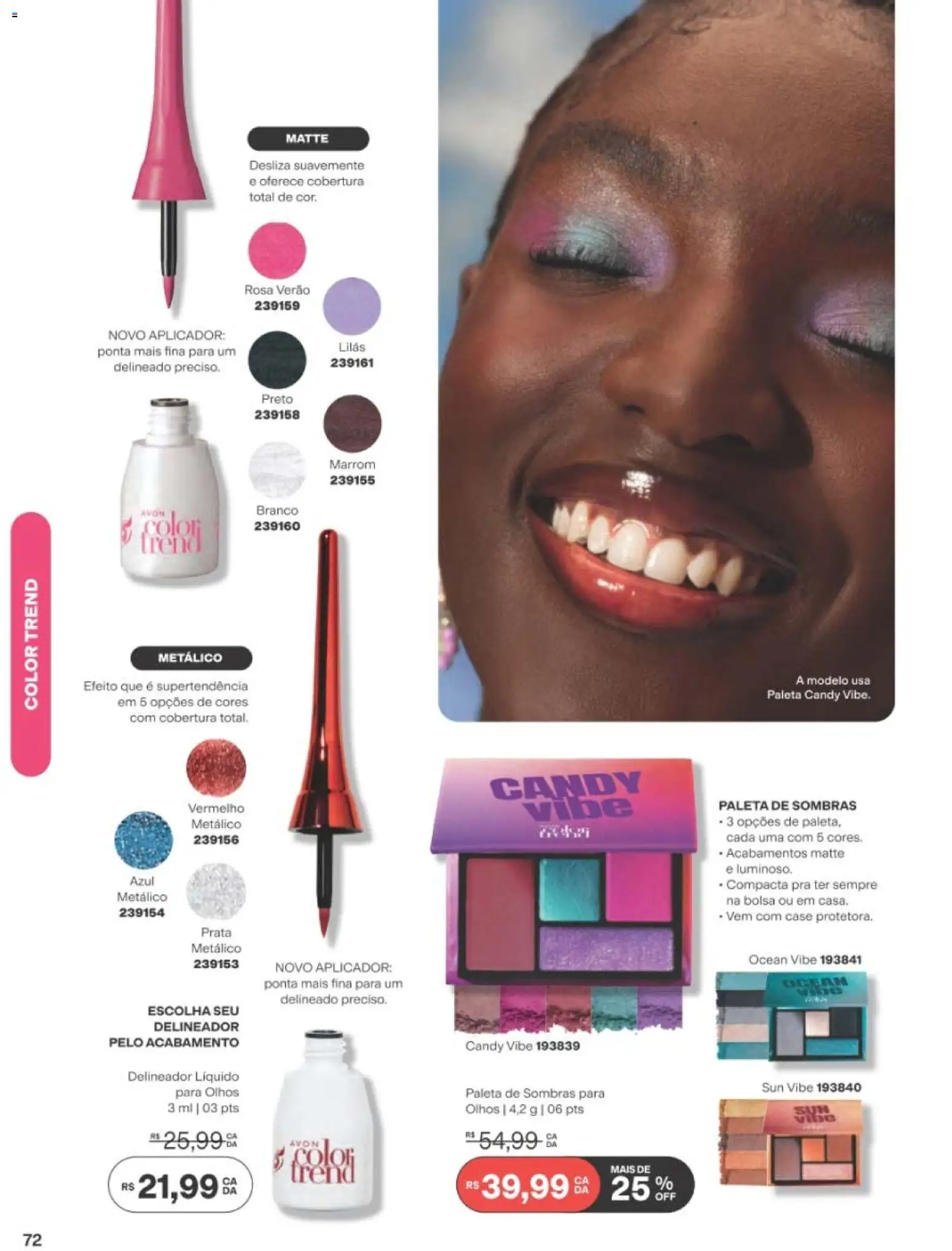 Avon Folheto - válido de 19/07/2026 | Página: 72 | Produtos: Delineador, Bolsa