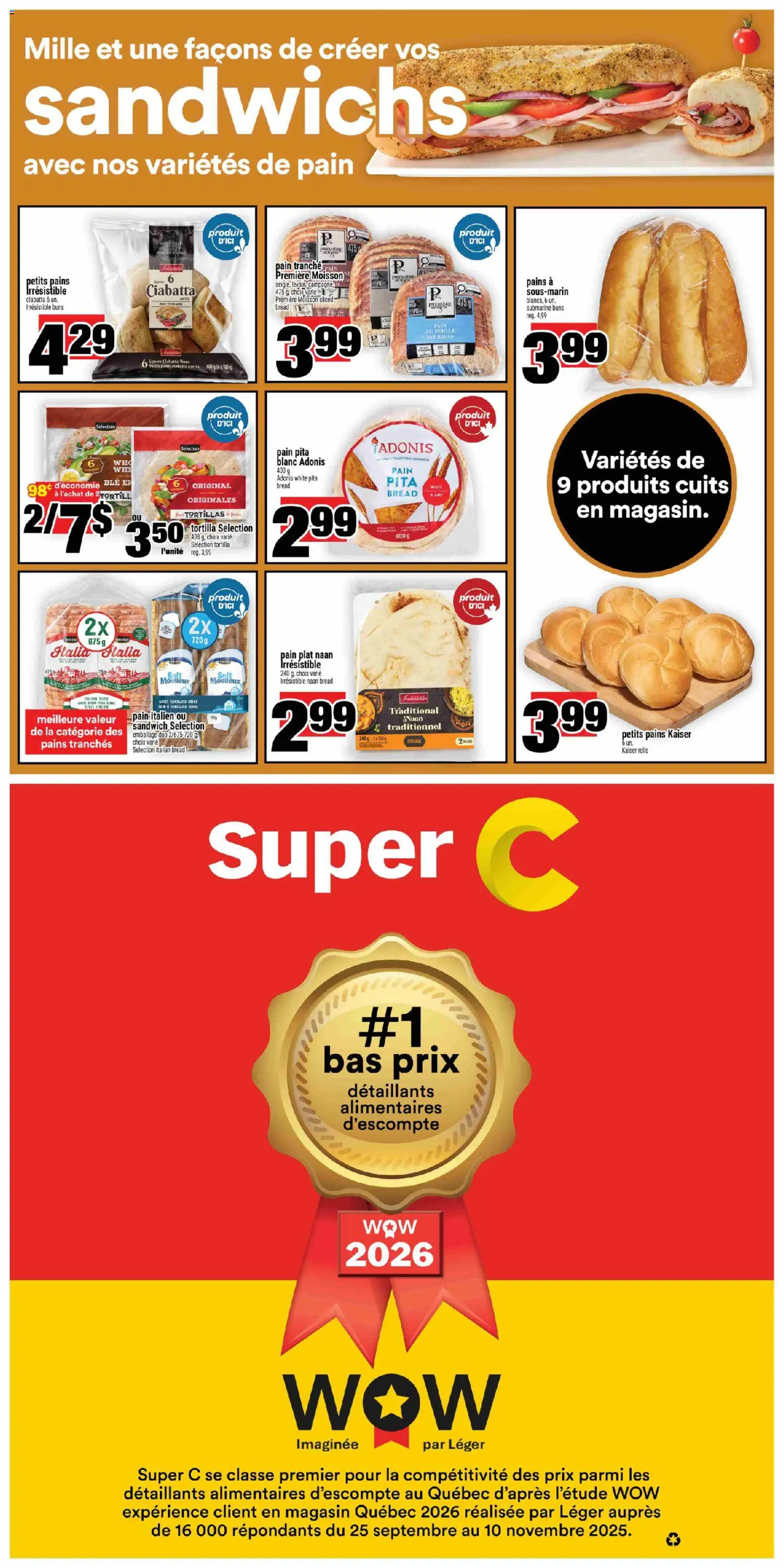 Super C flyer valid from Jul 16, 2026 | Page: 14 | Products: Tortillas, Bread