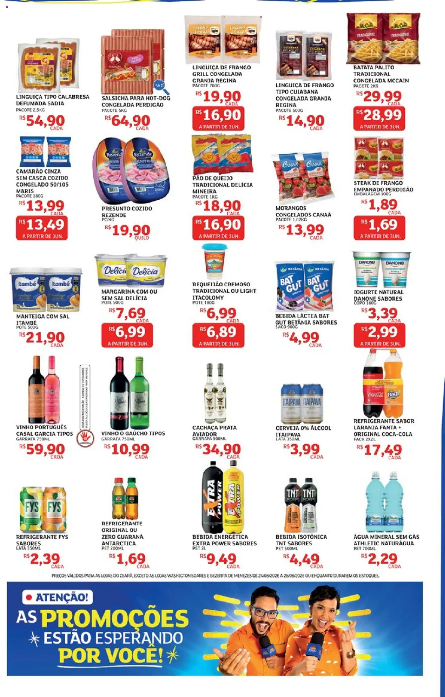 Assaí Atacadista Folheto - válido de 24/08/2026 | Página: 3 | Produtos: Guaraná, Fanta, Água, Batata
