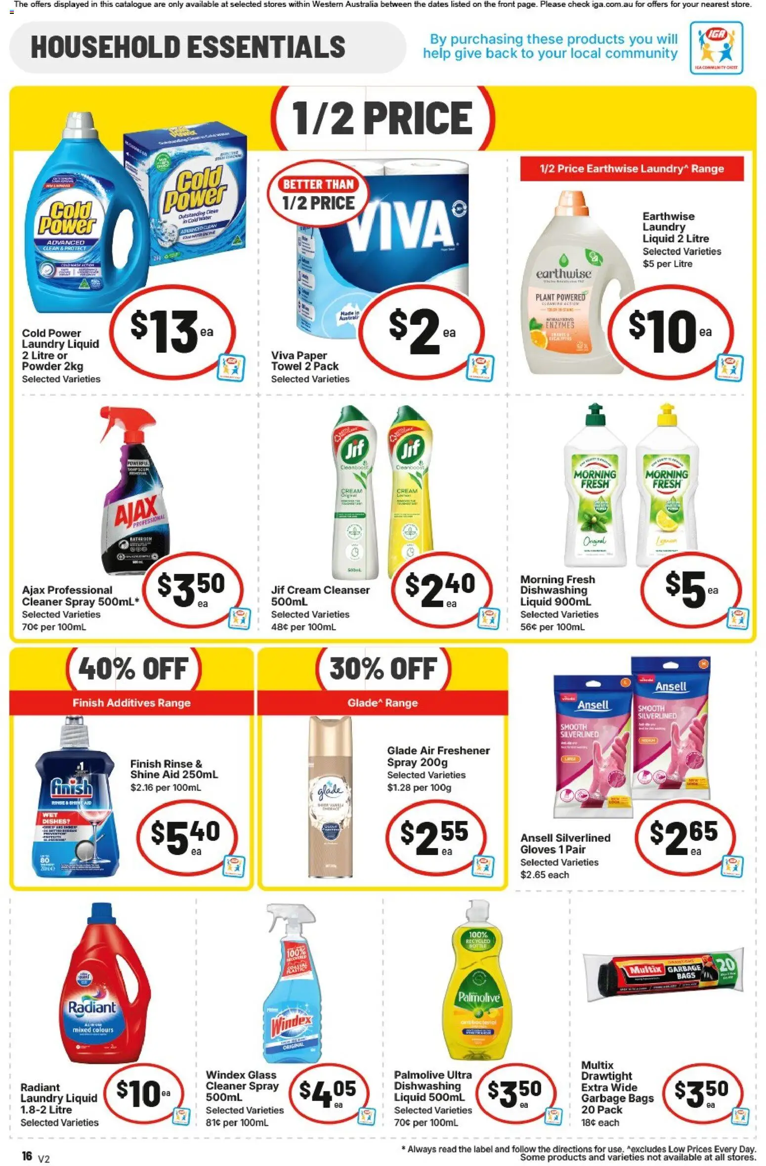 IGA catalogue - valid from 17.06.2026 | Page: 16 | Products: Household, Plant, Garbage bags, Laundry