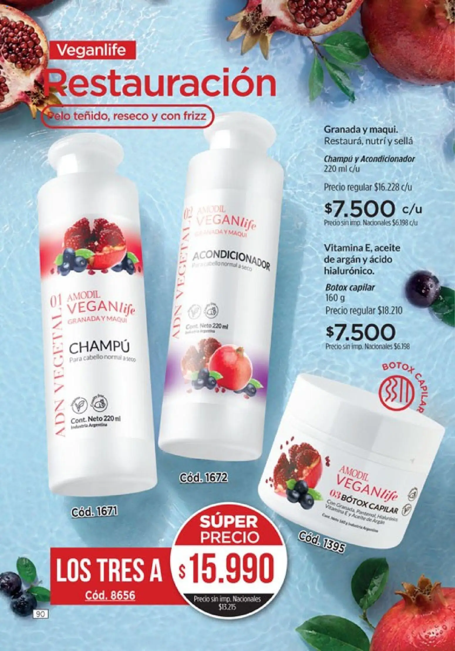 Catálogo Amodil Campaña 14 │ válido desde el 07/08/2026 | Página: 90 | Productos: Granada, Aceite, Champú, Acondicionador