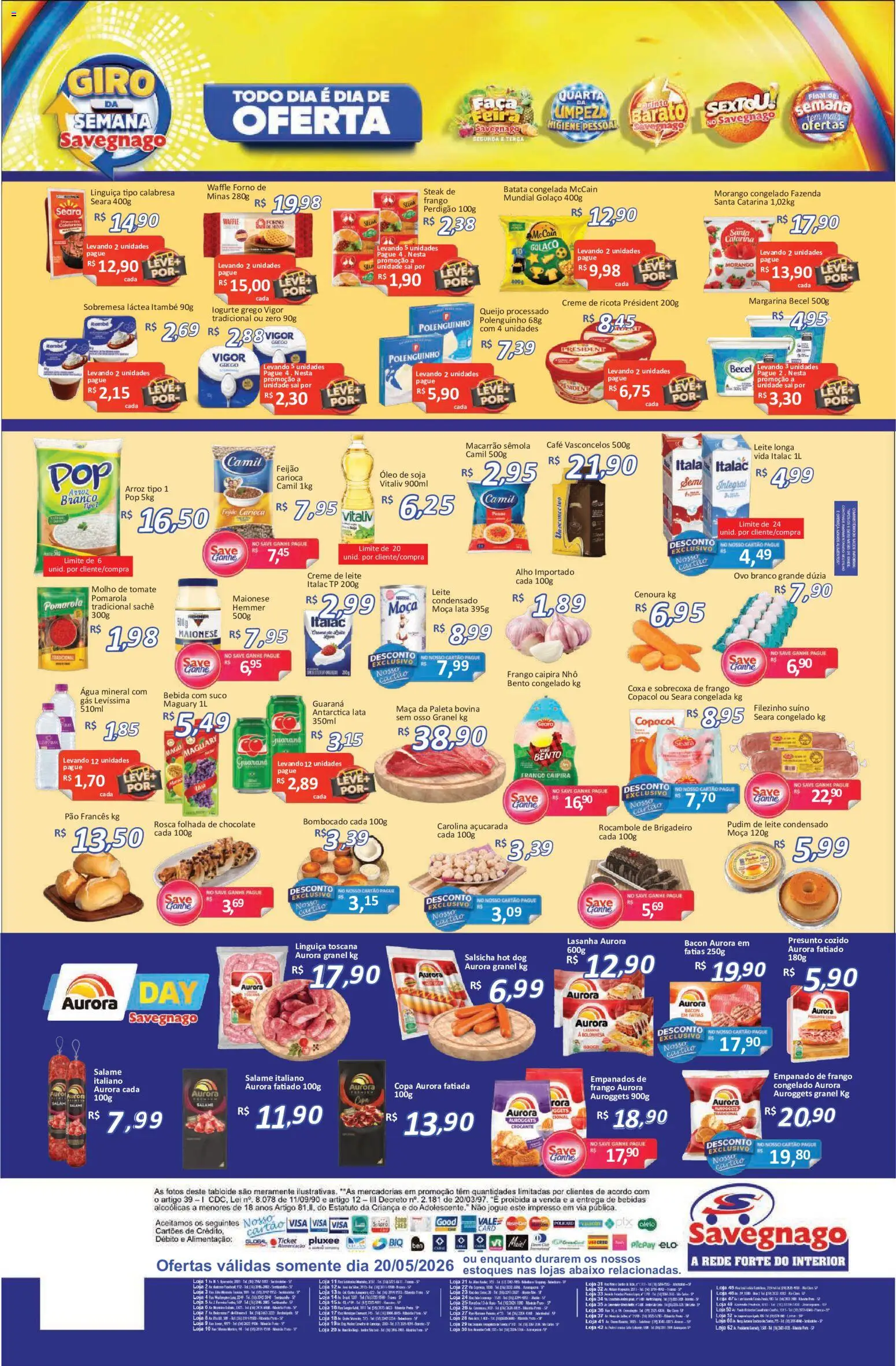 Savegnago Folheto - válido de 20.05.2026 | Página: 2 | Produtos: Alho, Pão, Café, Arroz