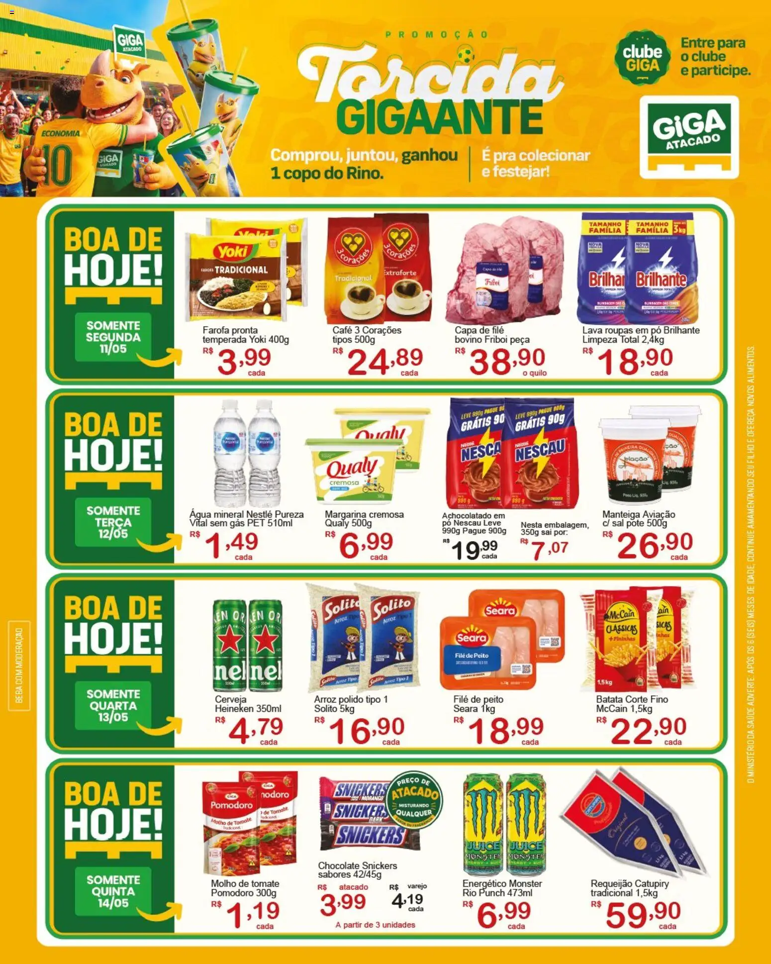 GIGA Atacado Folheto - válido de 11.05.2026 | Página: 1 | Produtos: Nescau, Água mineral, Monster, Farofa