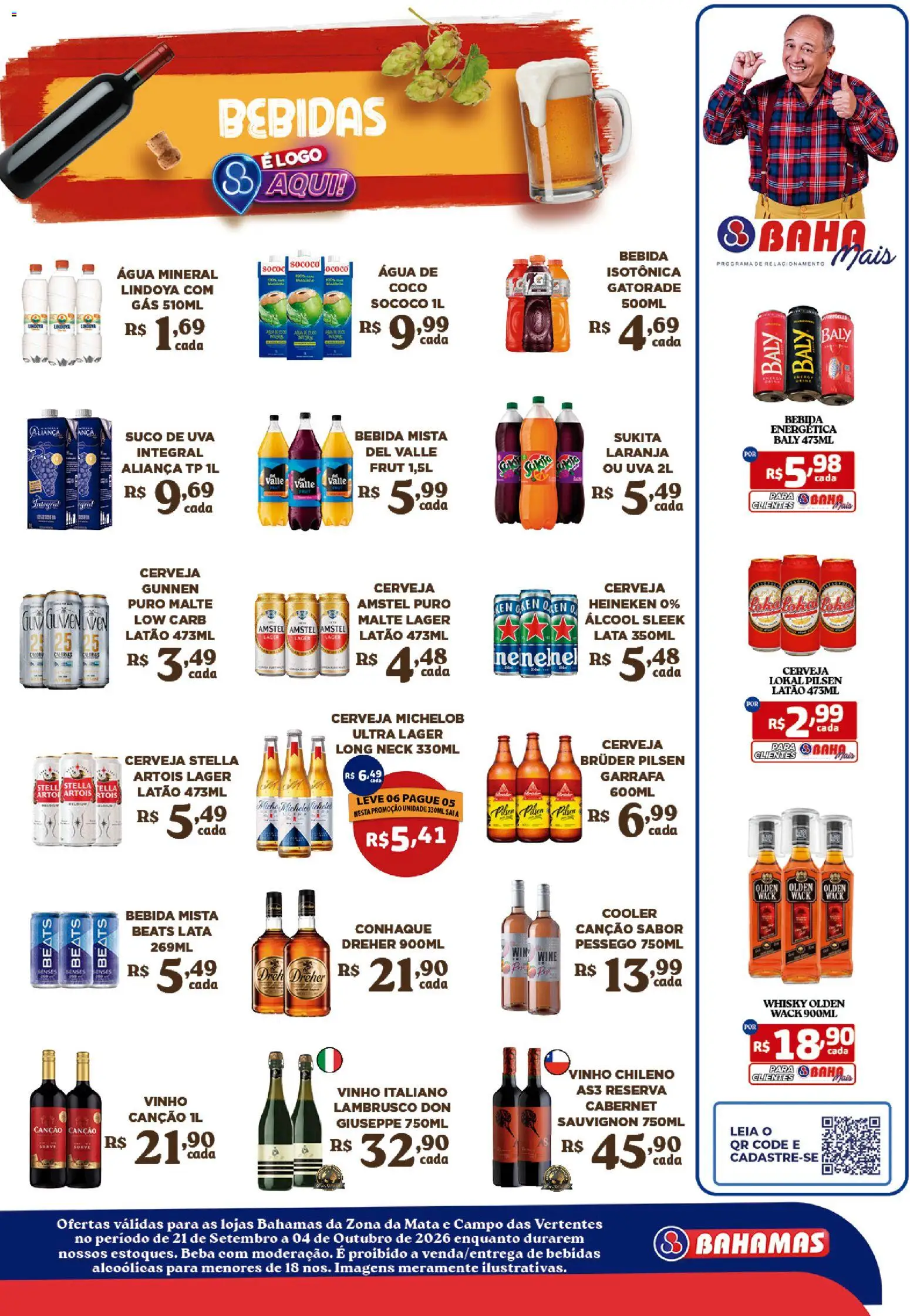 Bahamas Supermercados Folheto - válido de 21/09/2026 | Página: 9 | Produtos: Álcool, Uva, Suco, Bebida