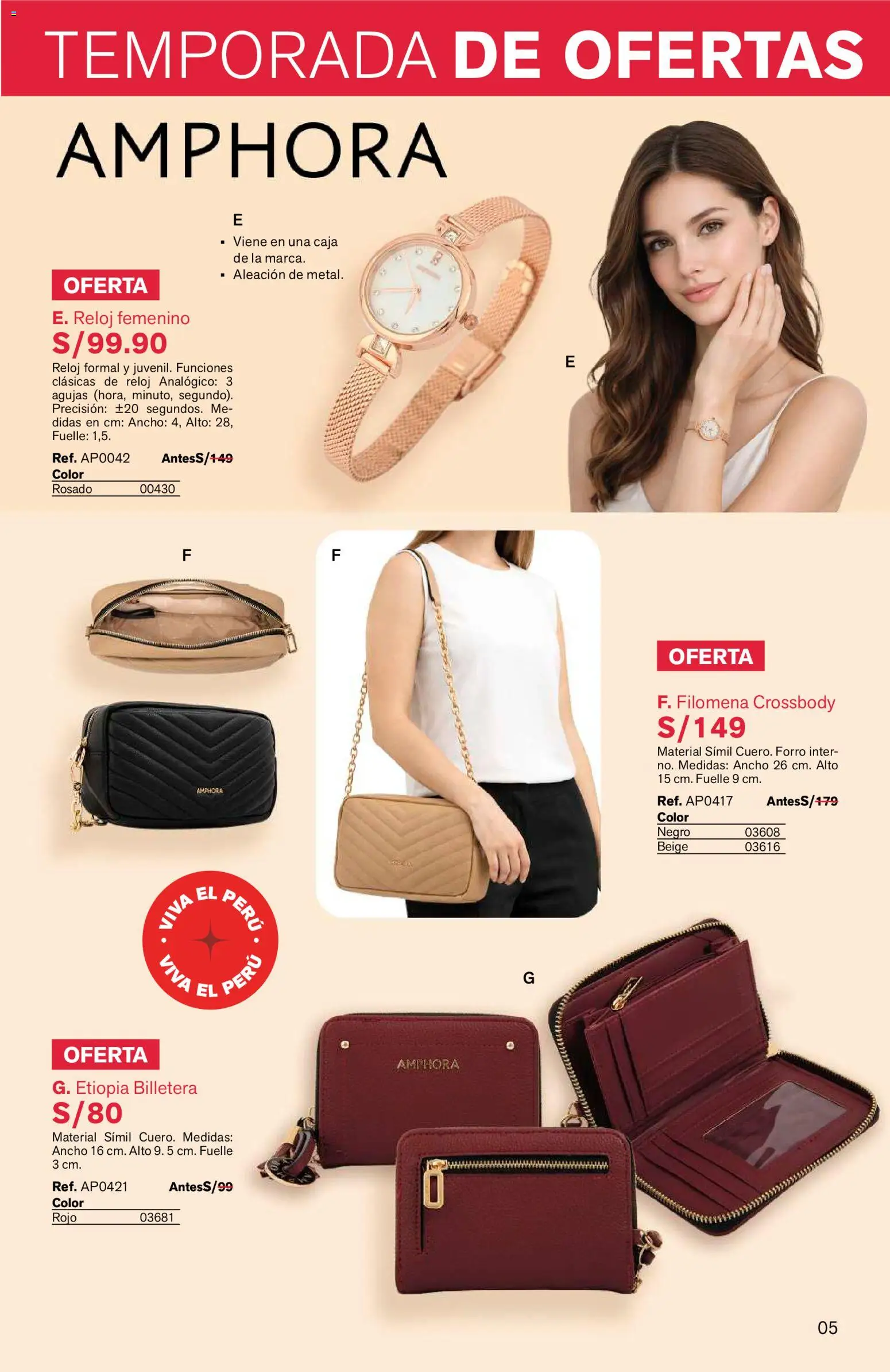 Catálogo Leonisa válido desde 04/08/2026 | Página: 5 | Productos: Caja, Billetera, Reloj