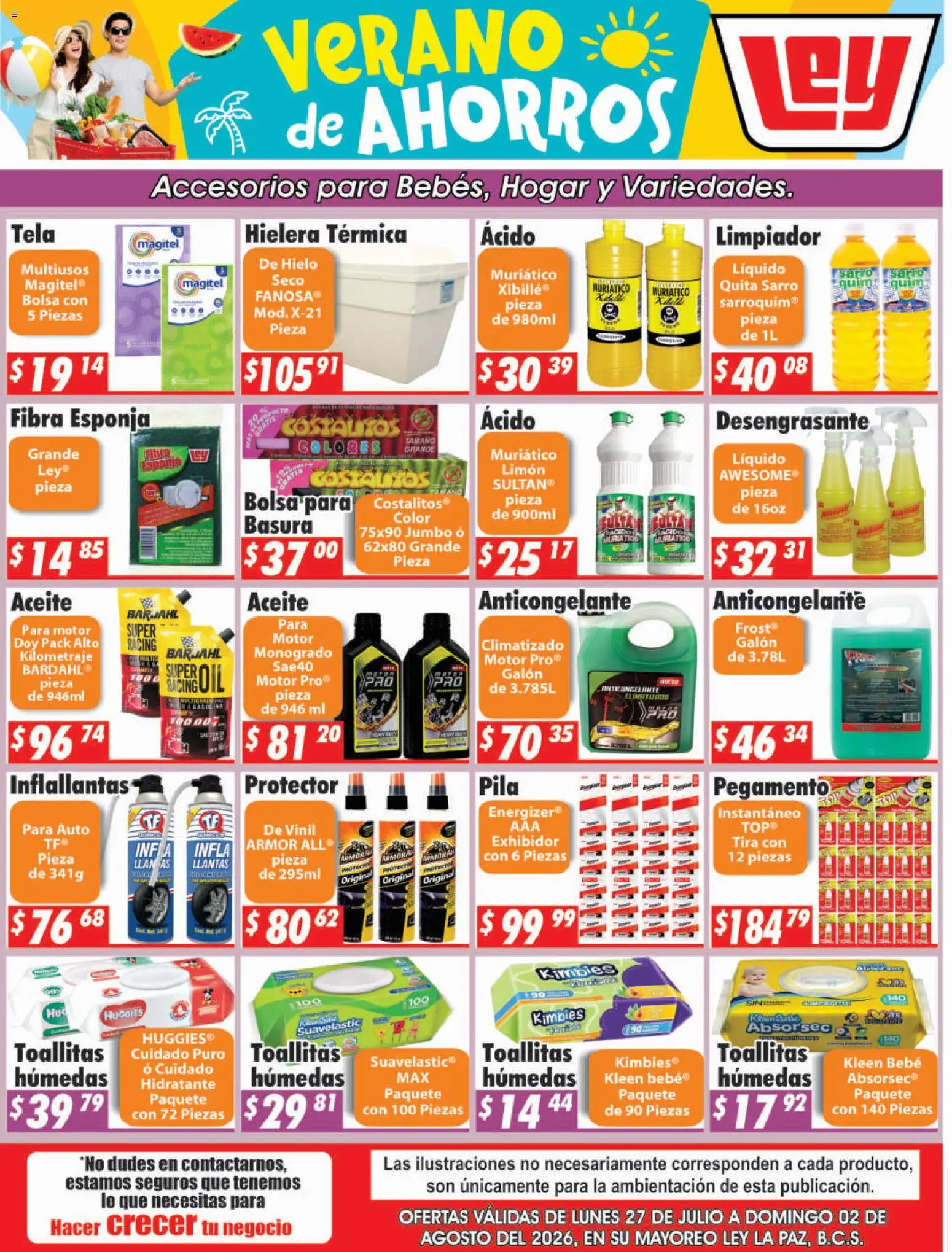 Nuevas ofertas de Casa Ley válidas en toda la República Mexicana desde el 02/07/2026. ¡Encuentra las mejores ofertas en Casa Ley folleto La Paz! | Página: 1 | Productos: Limón, Aceite, Pegamento, Limpiador
