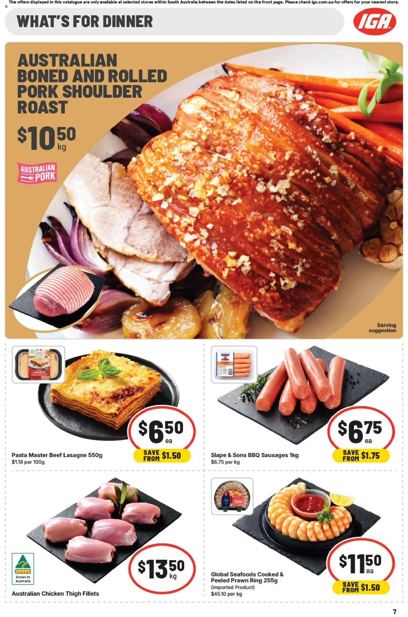 IGA catalogue - valid from 03.06.2026 | Page: 7 | Products: Chicken, Pork, Beef, Pasta