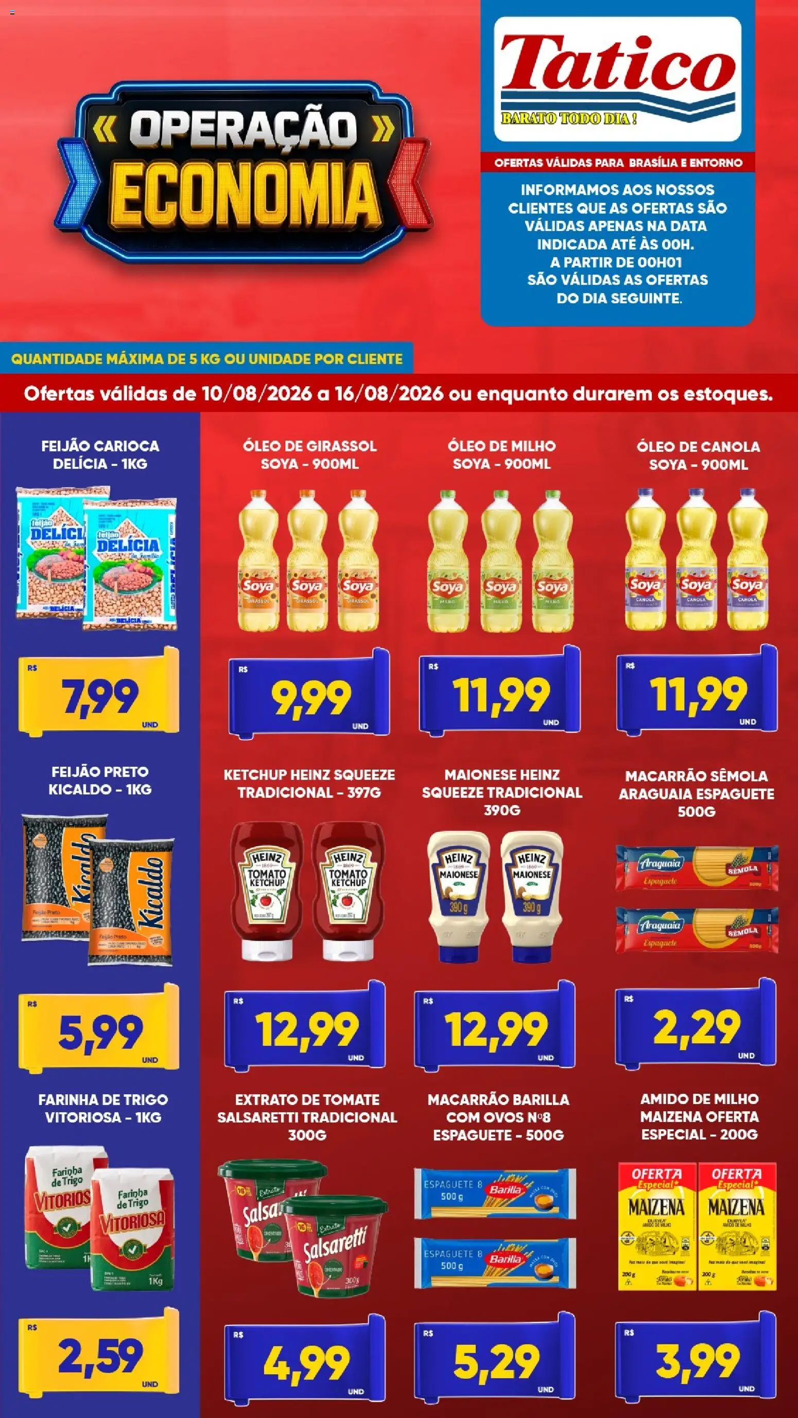 Tatico Folheto - válido de 10/08/2026 | Página: 4 | Produtos: Tomate, Farinha, Óleo, Milho