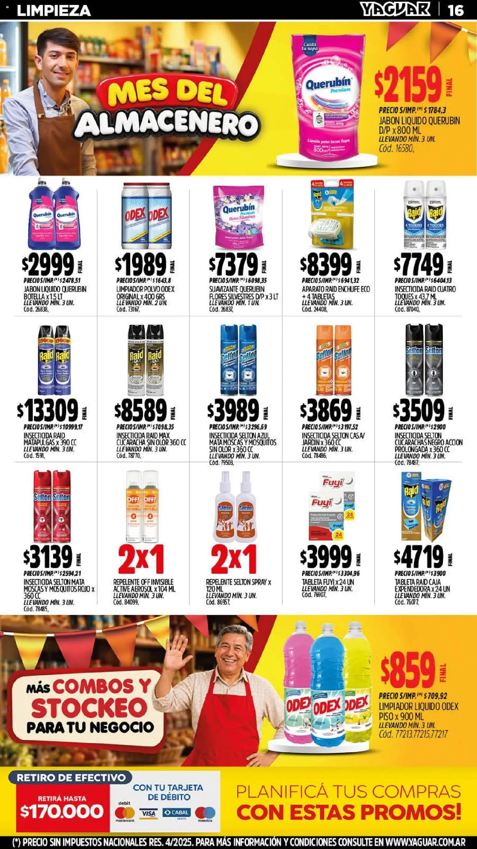 Yaguar - Oferta Semanal Mendoza │ válido desde el 07/09/2026 | Página: 16 | Productos: Repelente, Insecticida, Jabón, Ropa