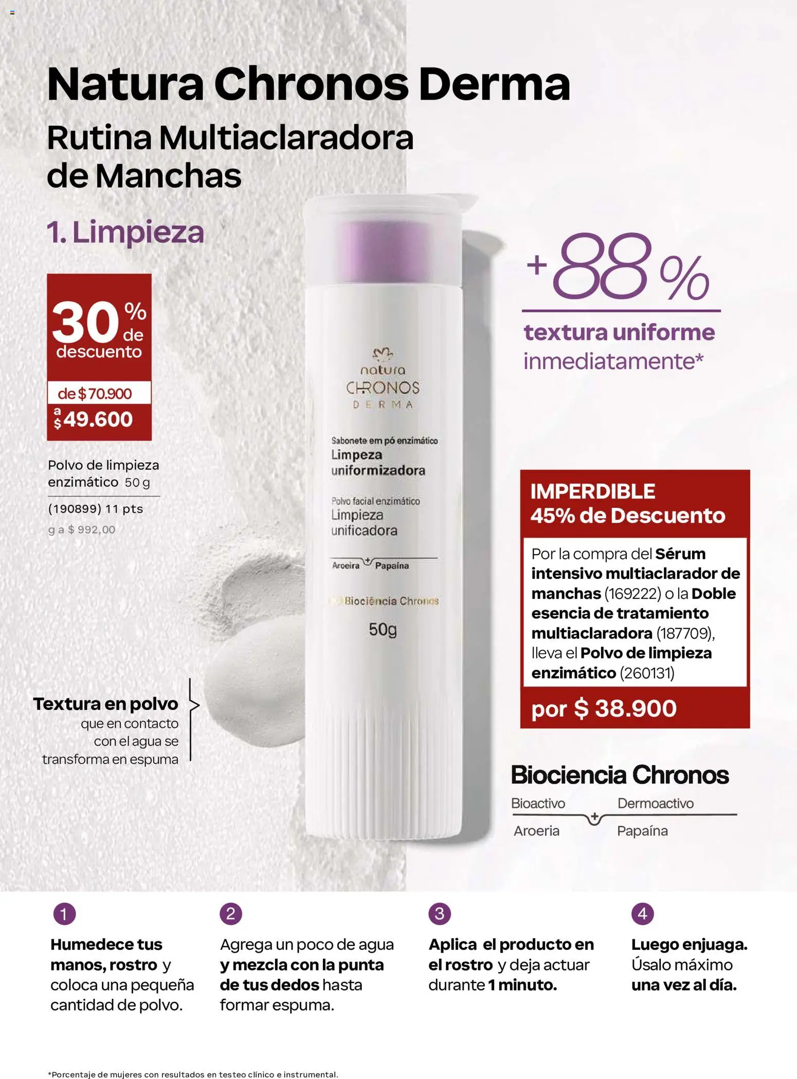 Natura revista - valida desde el 01/07/2026 | Página: 101 | Productos: Agua, Espuma, Serum, Polvo