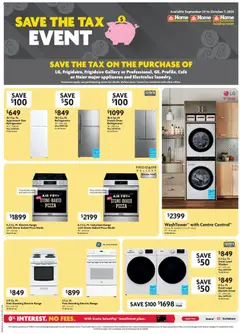 Preview of Home Hardware flyer - Save the tax event from shop Home Hardware valid from Sep 24, 2026