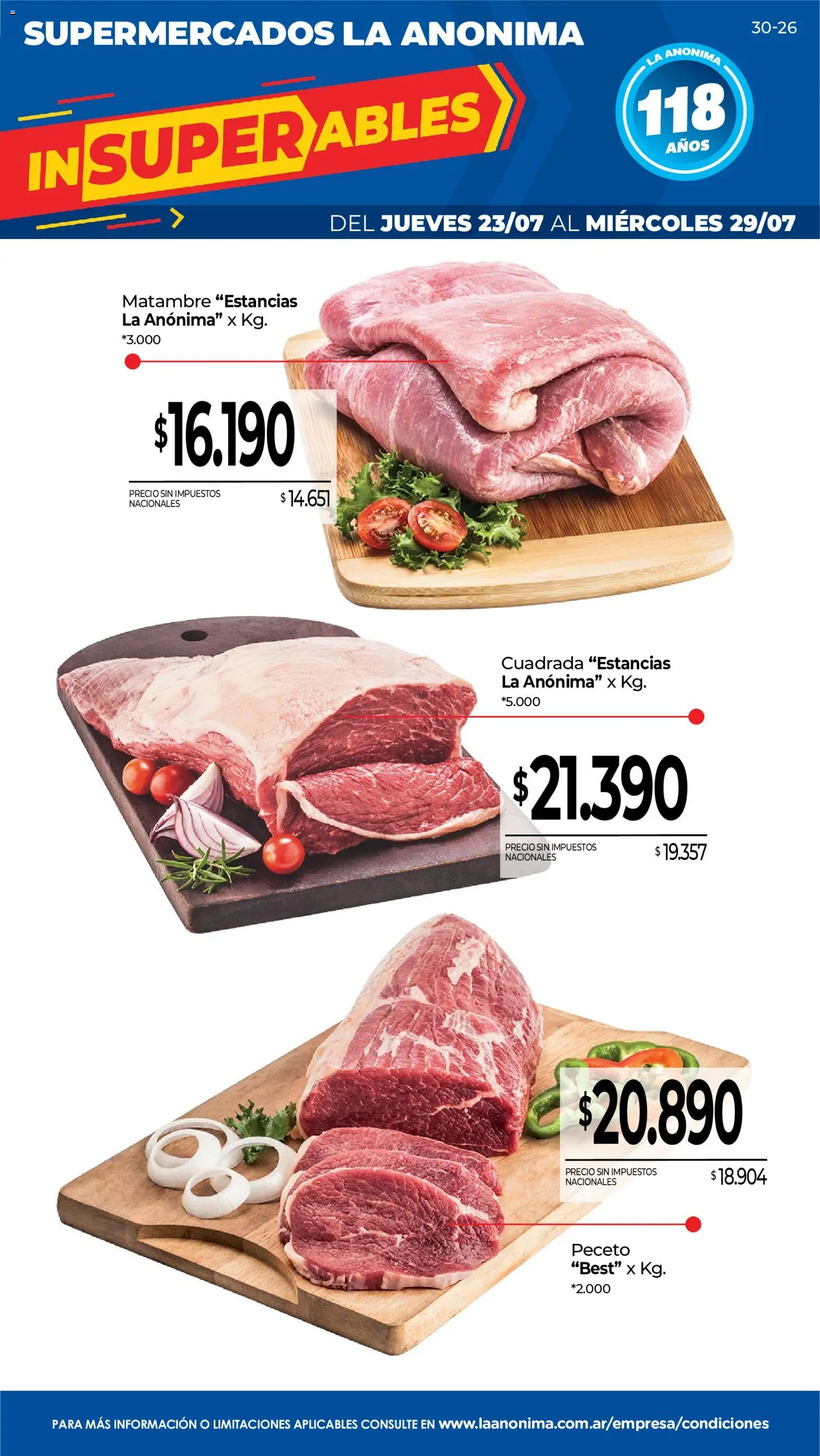 La Anonima - Catálogo Frescos │ válido desde el 23/07/2026 | Página: 1