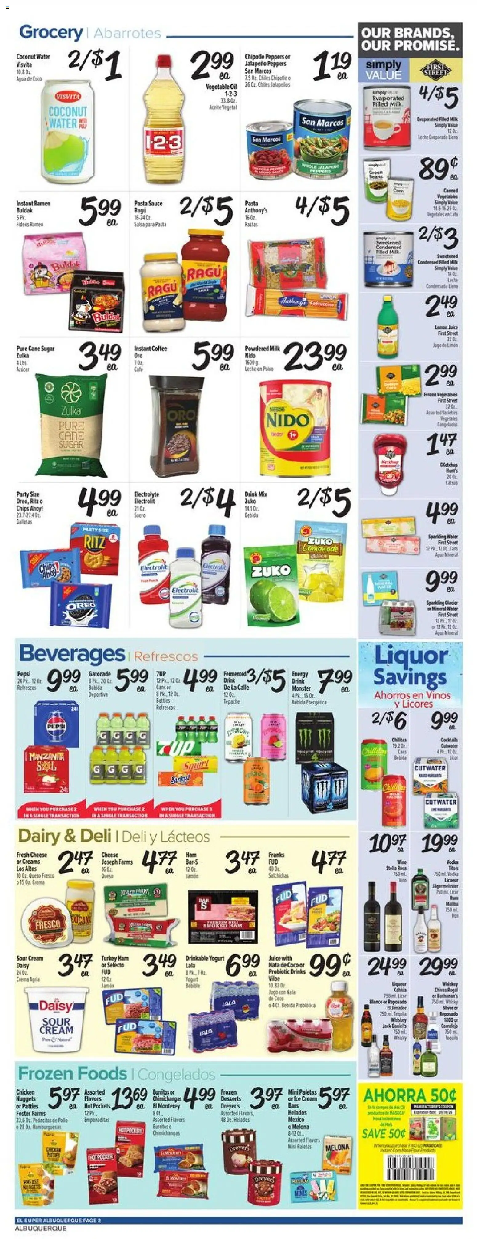El Super Weekly Ad - NM - valid from 09/09/2026 | Page: 2 | Products: Coffee, Chips, Cane sugar, Coconut