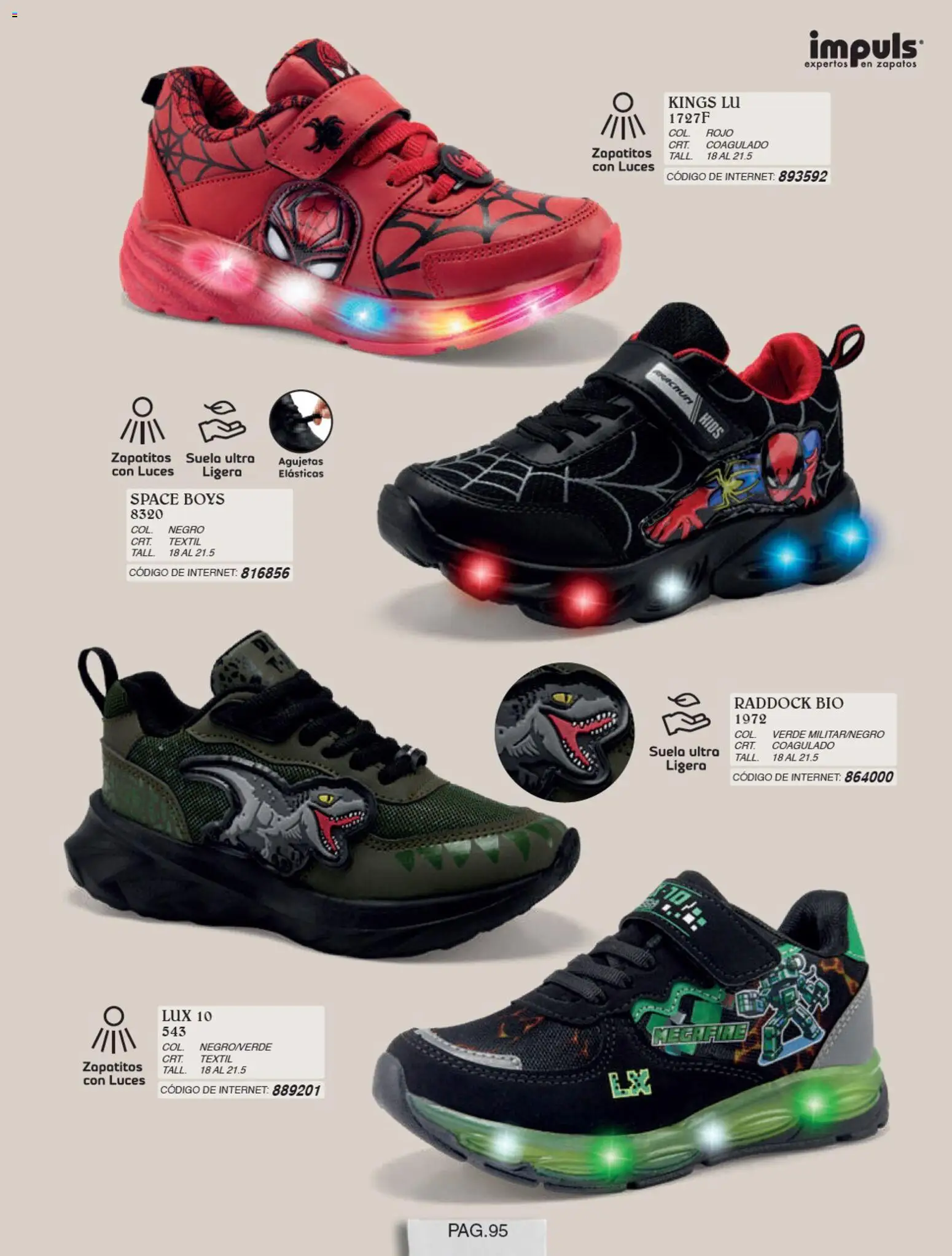Nuevas ofertas de Impuls válidas en toda la República Mexicana desde el 01/07/2026. ¡Encuentra las mejores ofertas en Impuls catálogo Niño! | Página: 97 | Productos: Zapatos