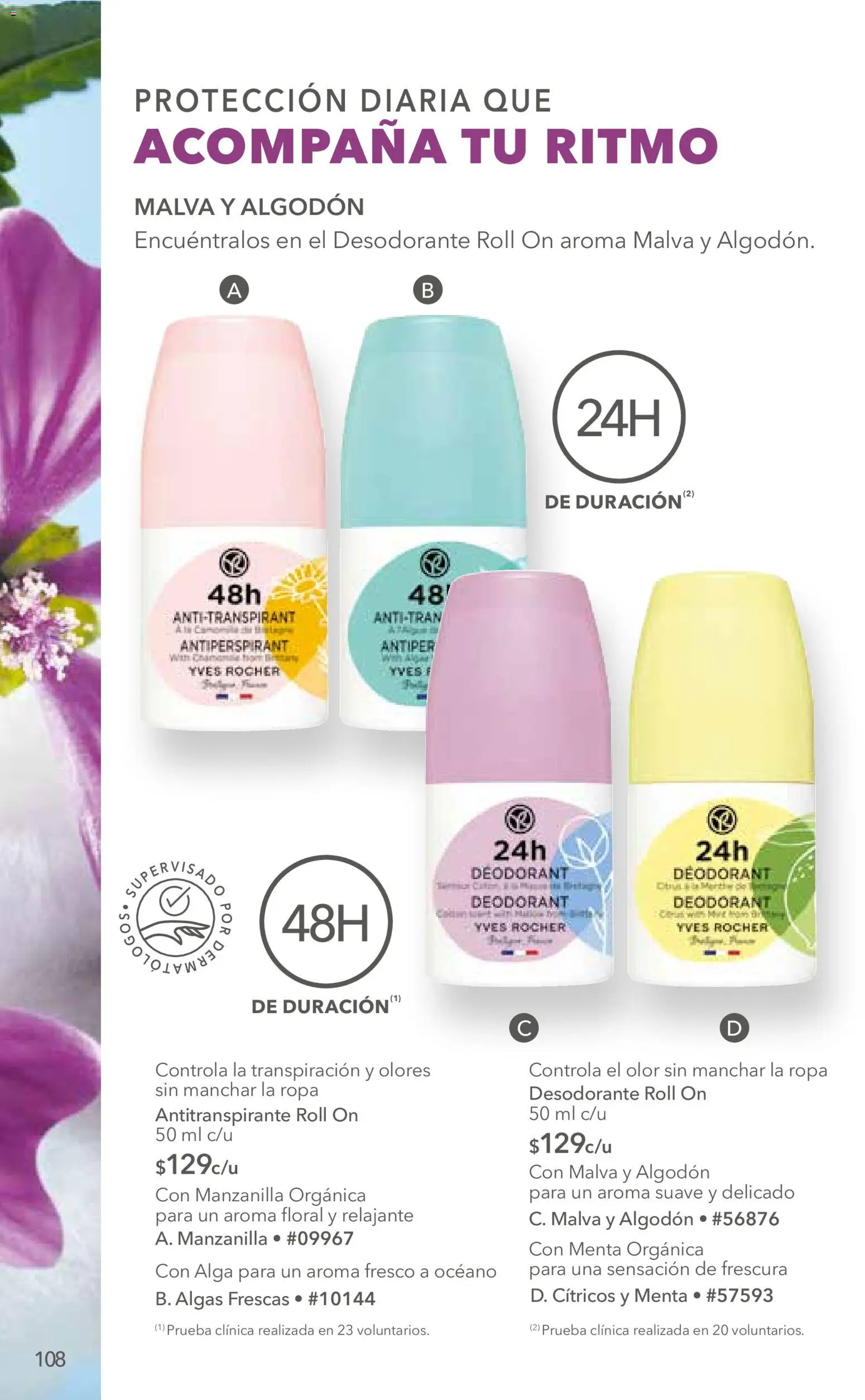 Nuevas ofertas de Yves Rocher válidas en toda la República Mexicana desde el 02/06/2026. ¡Encuentra las mejores ofertas en Yves Rocher campaña 8 2026! | Página: 110 | Productos: Desodorante, Antitranspirante, Algodón, Ropa