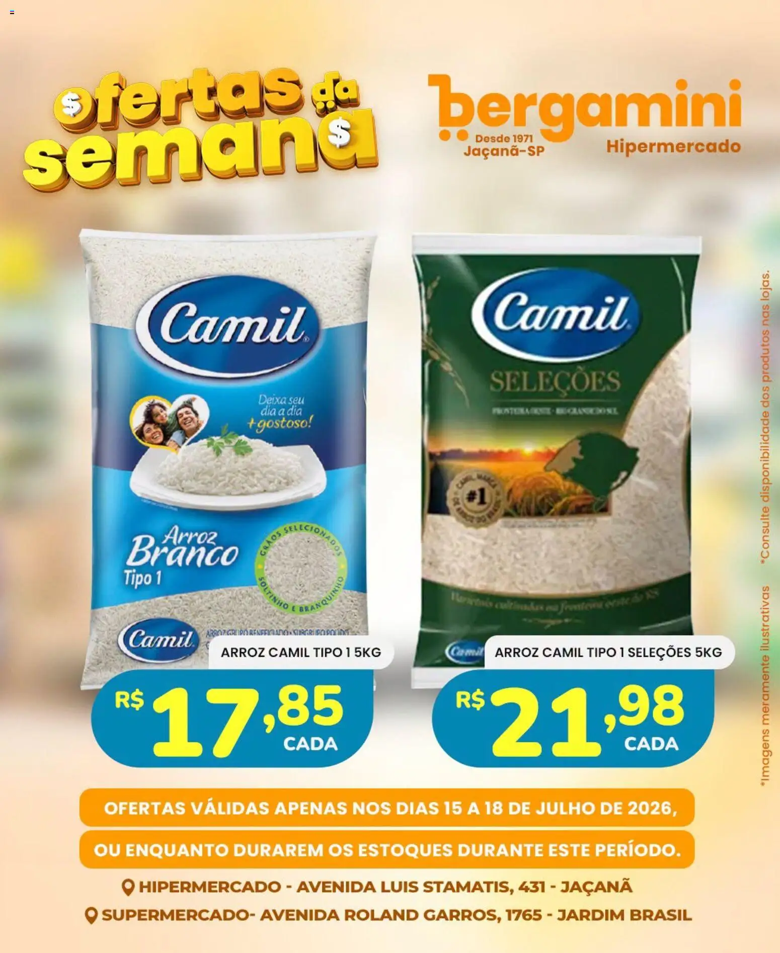 Supermercado Bergamini Folheto - válido de 15/07/2026 | Página: 6 | Produtos: Arroz