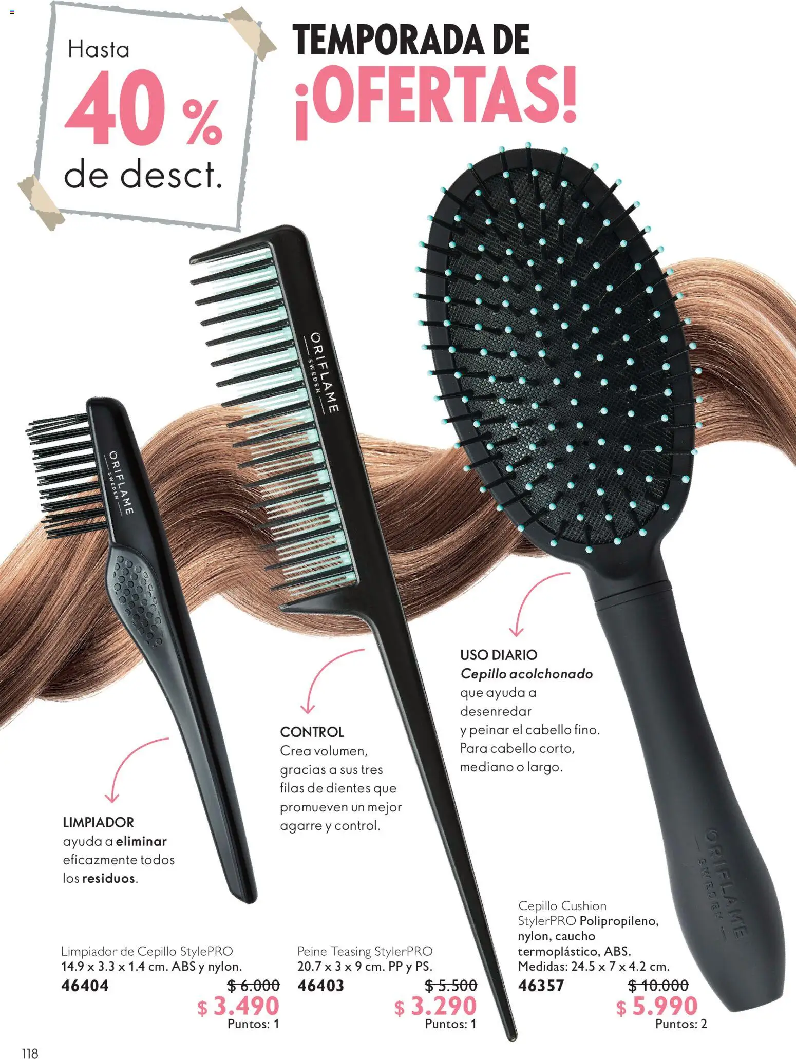 Oriflame Ofertas │ válido desde el 10.07.2026 | Página: 118 | Productos: Limpiador, Cepillo, Peine