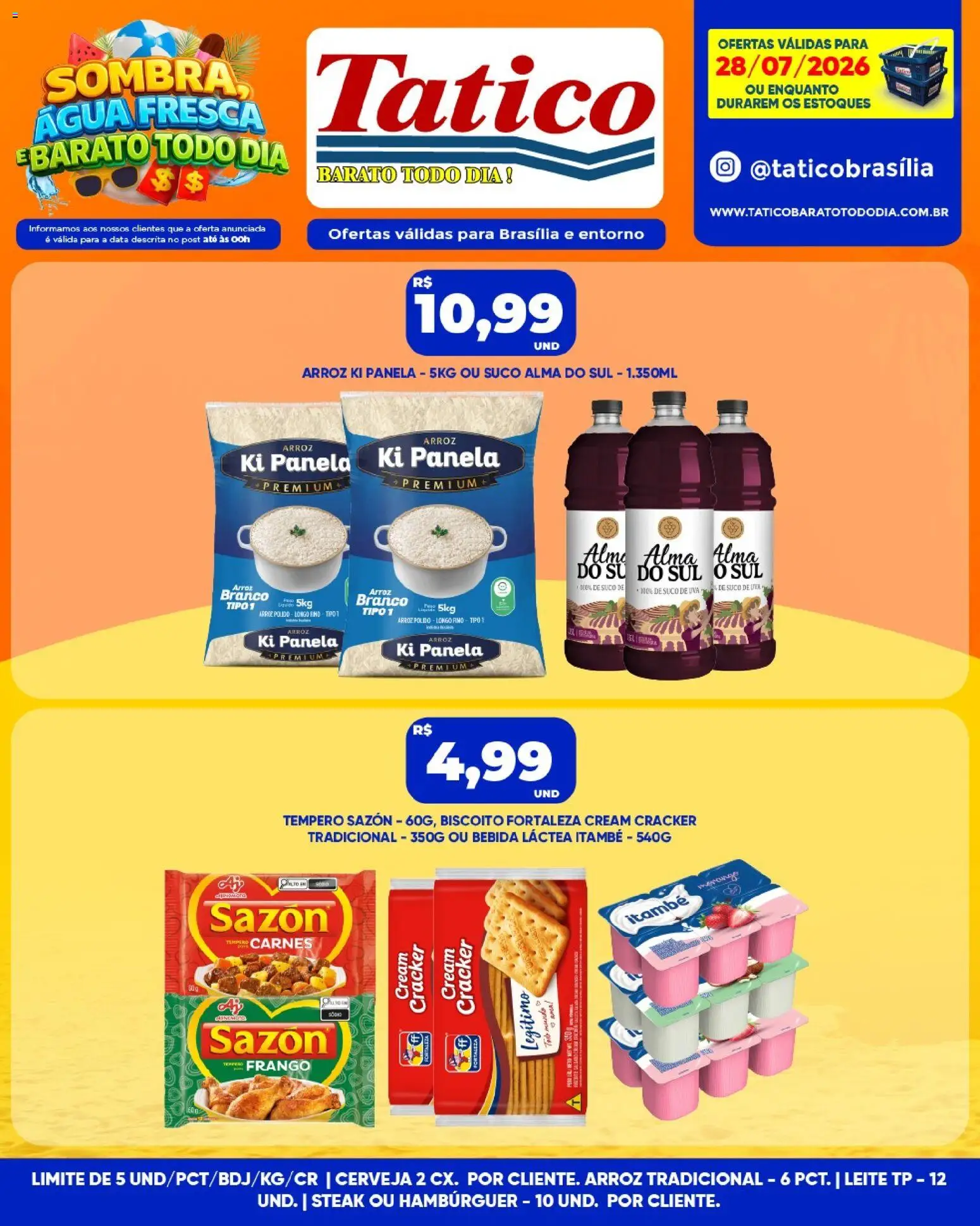 Tatico Folheto - válido de 29/07/2026 | Página: 27 | Produtos: Biscoito, Leite, Cerveja, Bebida