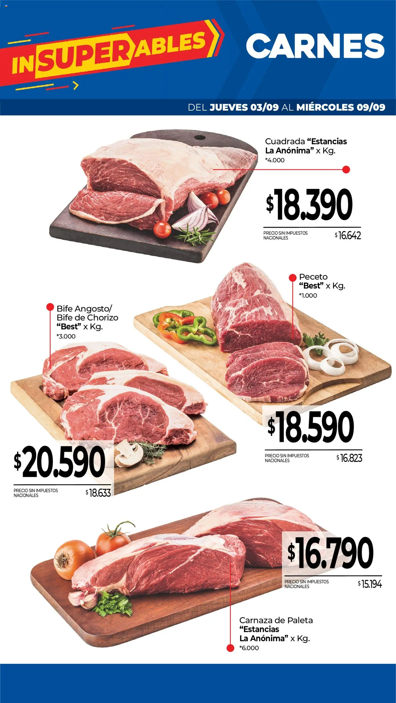 La Anonima - Frescos │ válido desde el 03/09/2026 | Página: 2 | Productos: Bife de chorizo, Bife, Paleta, Chorizo
