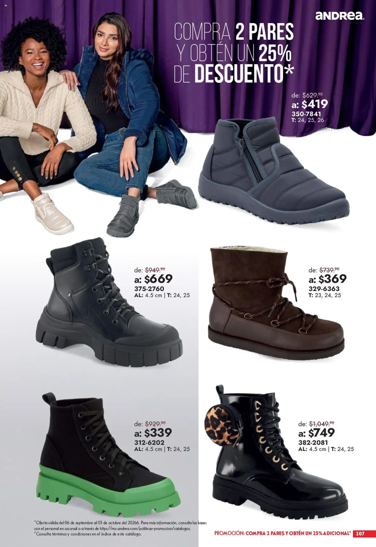 Nuevas ofertas de Andrea válidas en toda la República Mexicana desde el 13/09/2026. ¡Encuentra las mejores ofertas en Andrea catálogo Outlet! | Página: 207