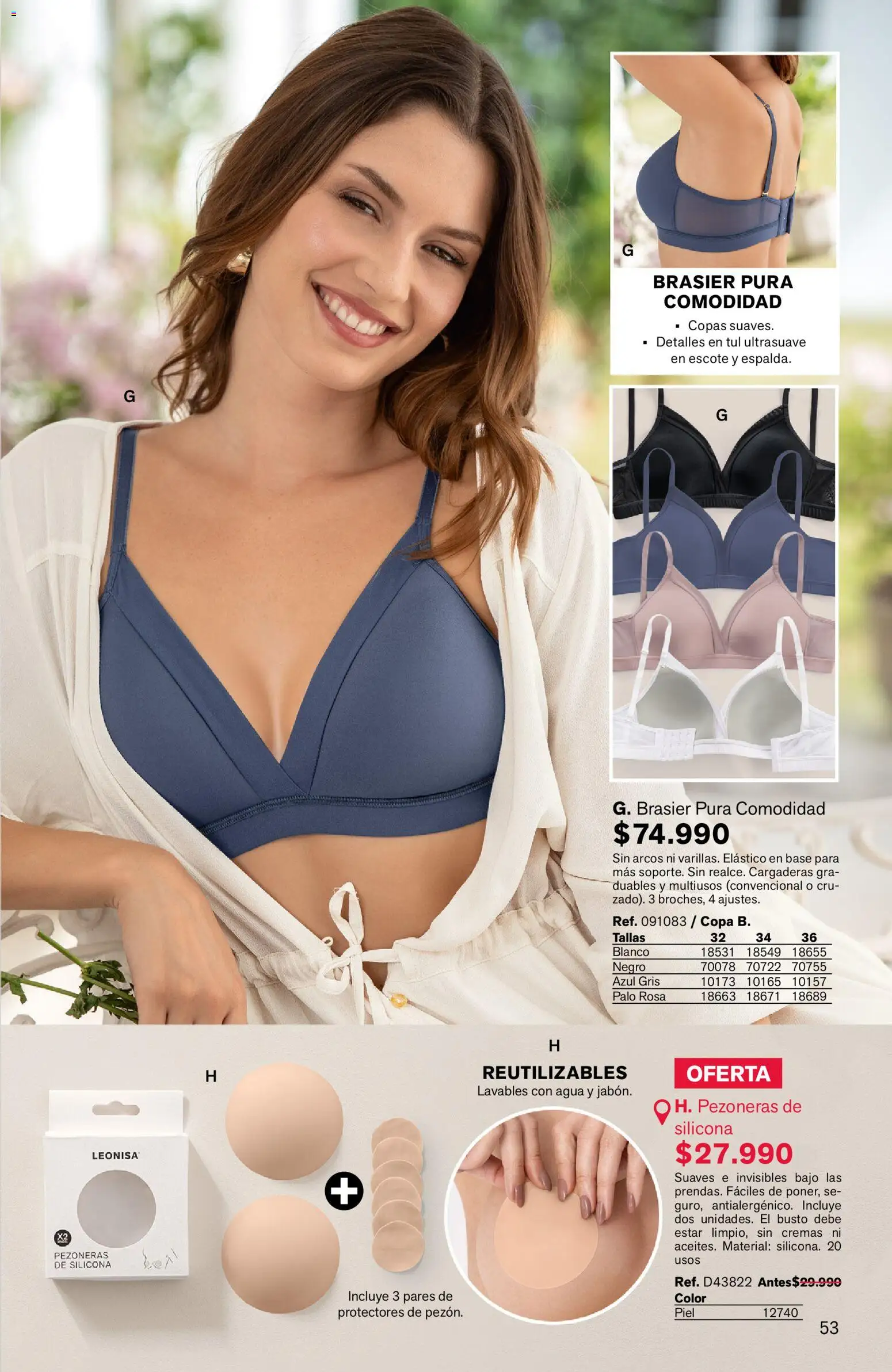 Leonisa revista - valida desde el 24/08/2026 | Página: 53 | Productos: Agua, Bajo, Brasier, Protectores