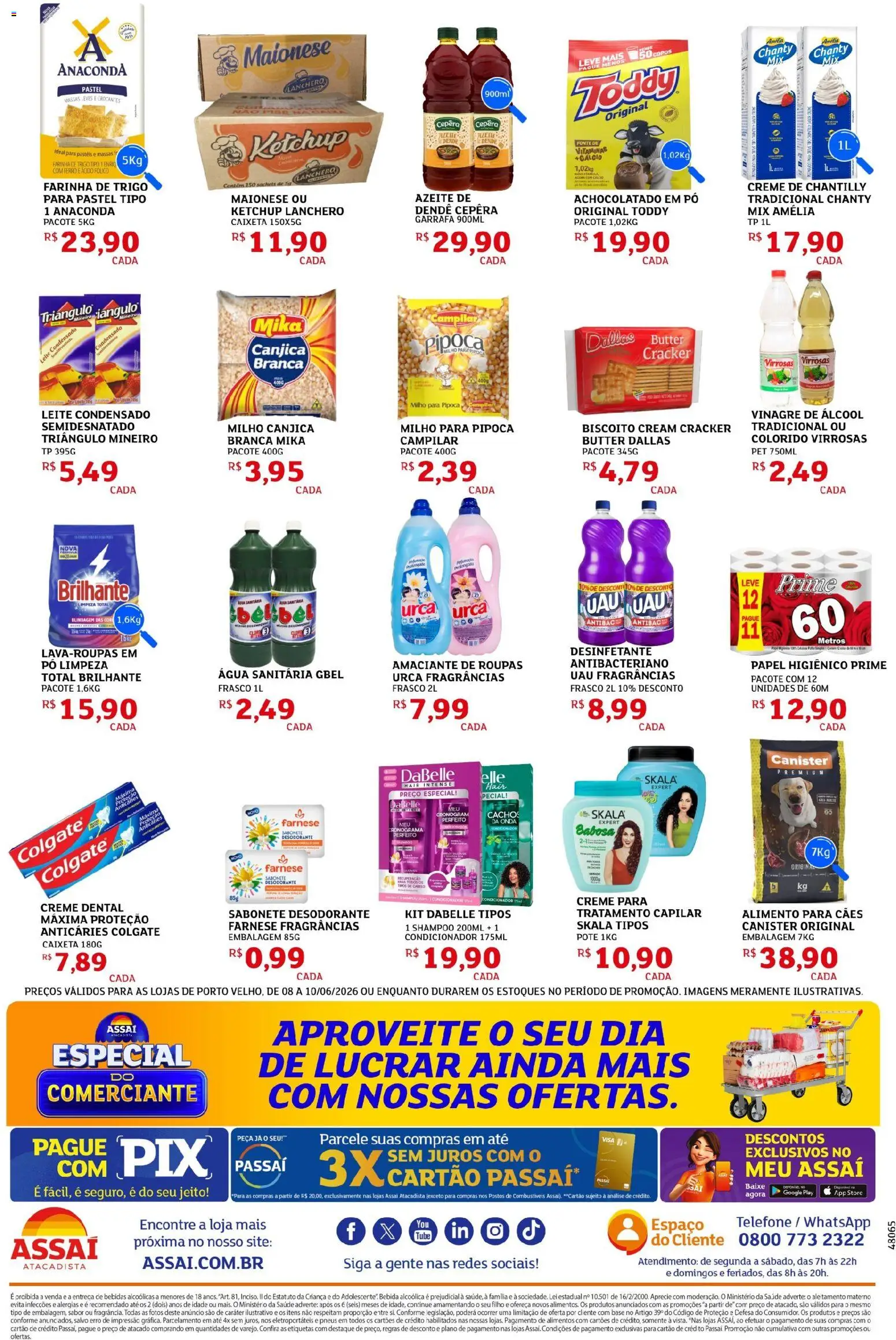 Assaí Atacadista Folheto - válido de 08.06.2026 | Página: 2 | Produtos: Desodorante, Achocolatado, Leite, Cream cracker