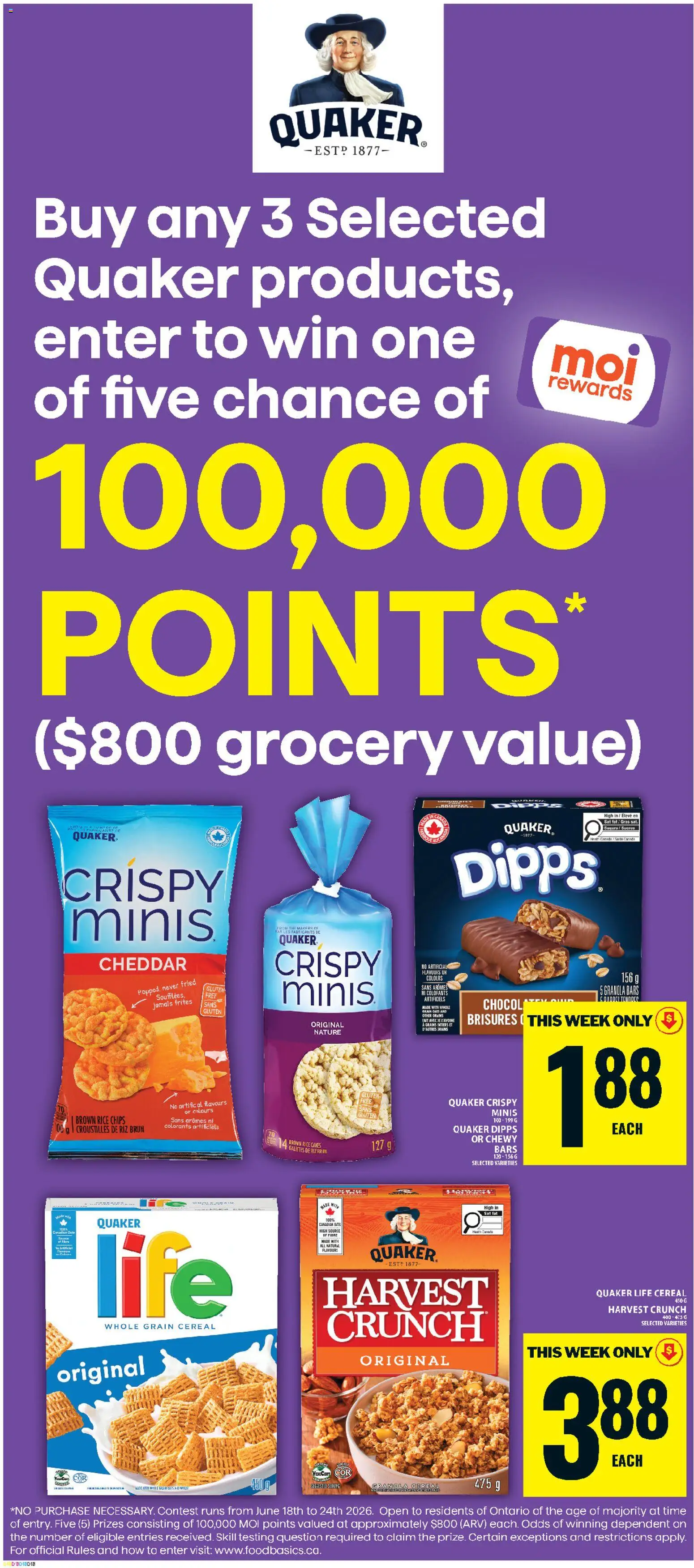 Food Basics flyer valid from 18.06.2026 | Page: 18 | Products: Rice, Chips