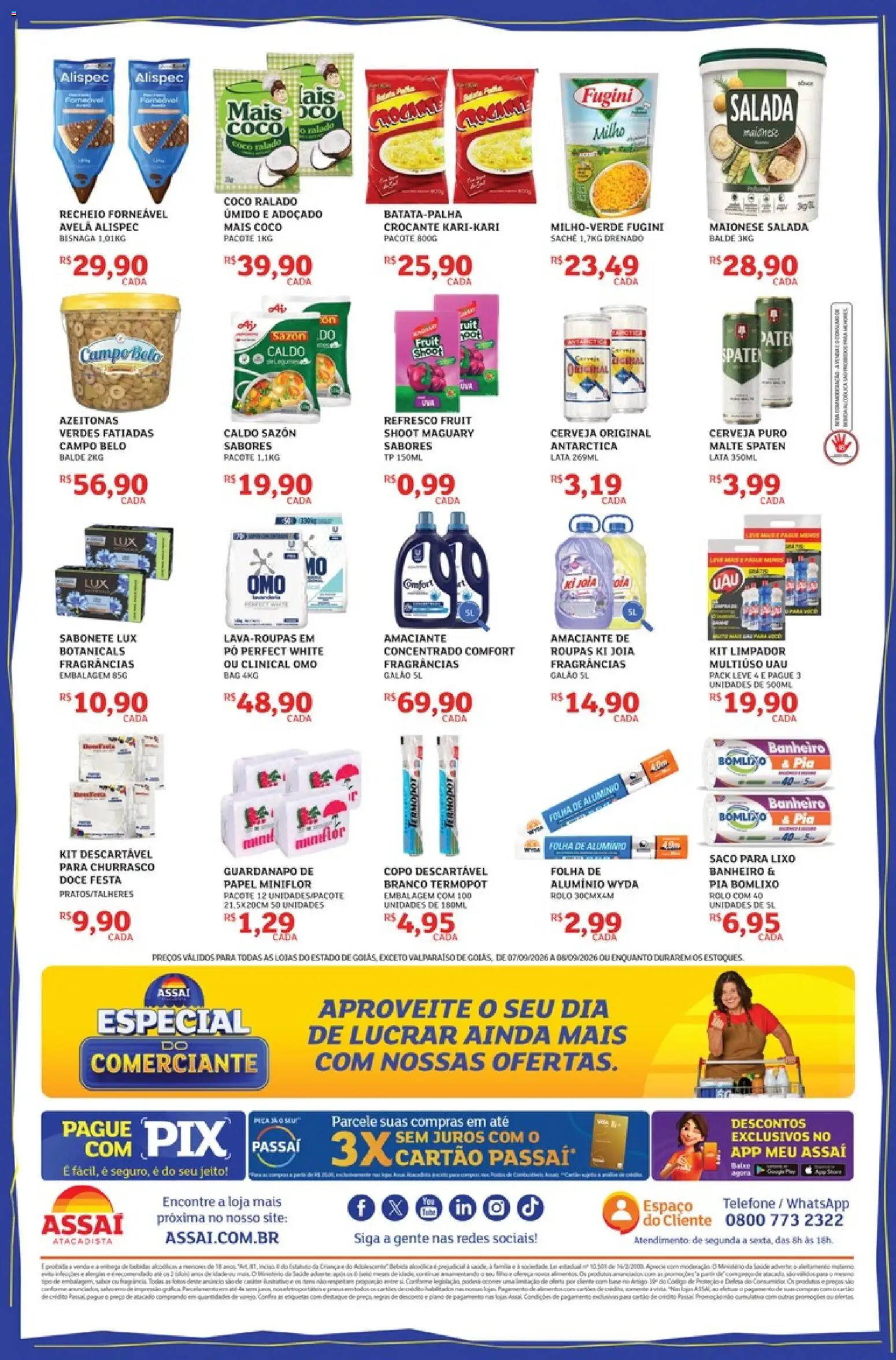 Assaí Atacadista Folheto - válido de 07/09/2026 | Página: 2 | Produtos: Azeitonas, Pó, Refresco, Milho