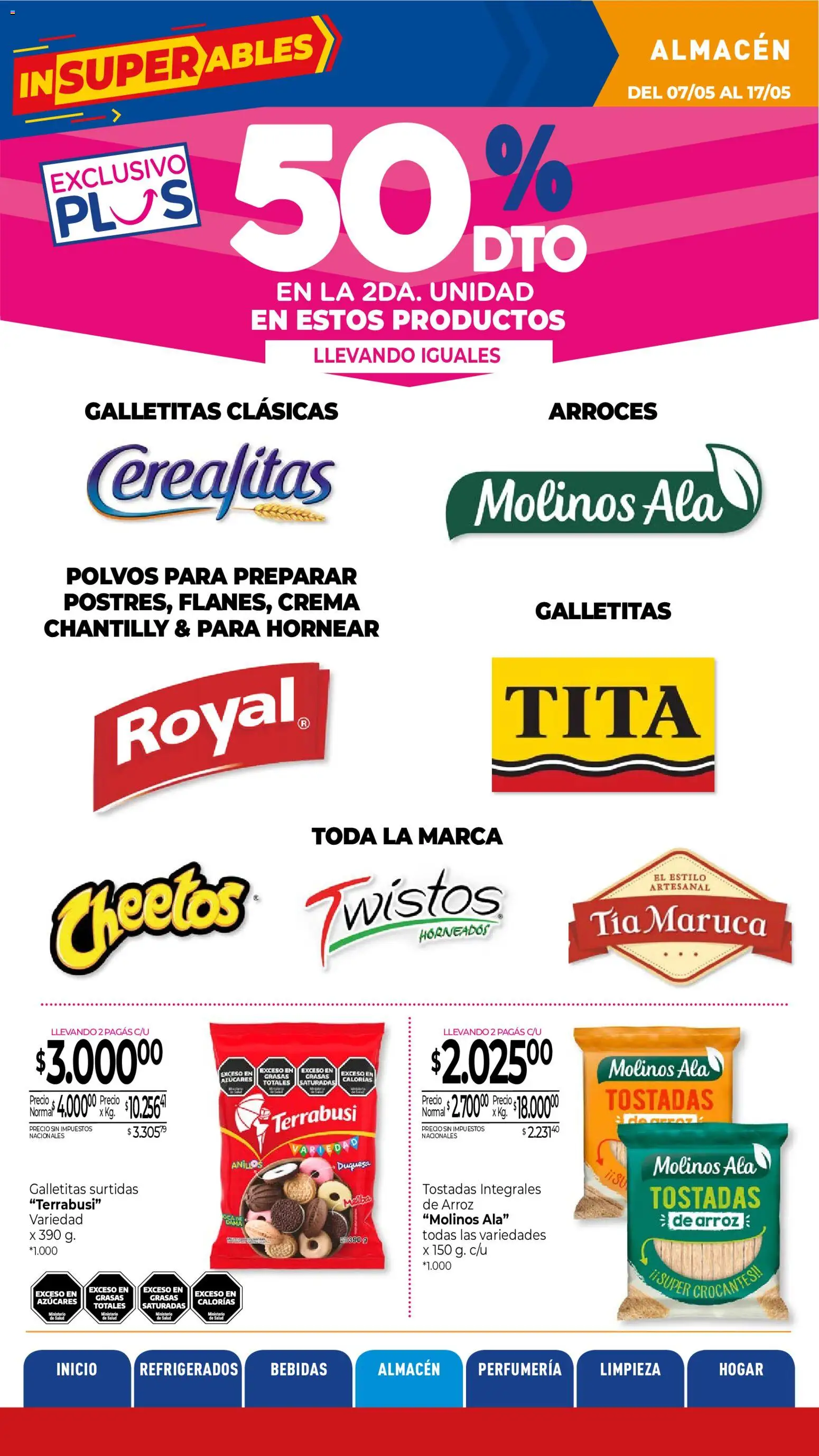 La Anonima catálogo │ válido desde el 07.05.2026 | Página: 19 | Productos: Galletitas, Arroz, Crema