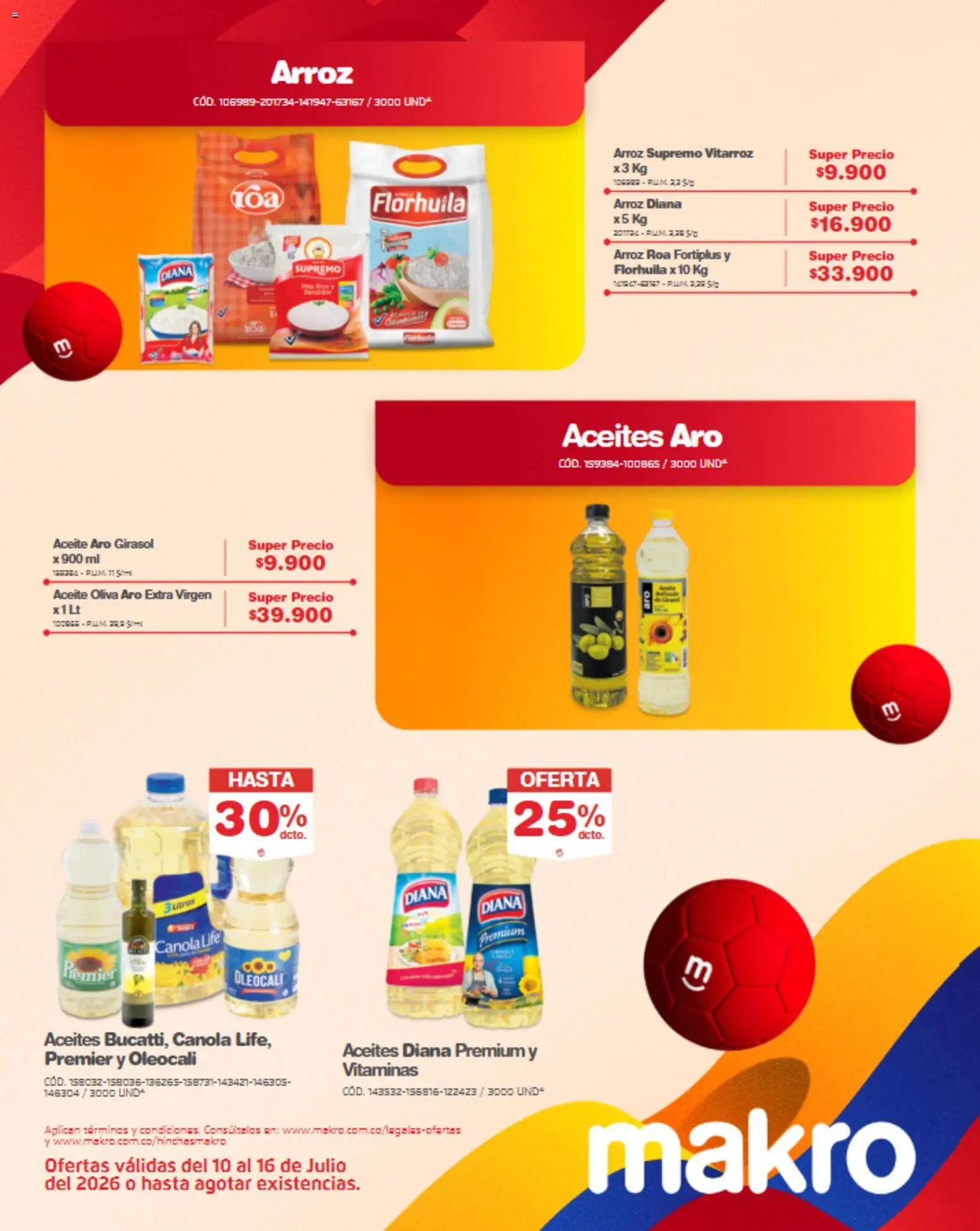 Makro revista - valida desde el 10/07/2026 | Página: 36 | Productos: Arroz, Vitaminas, Oliva, Aceite
